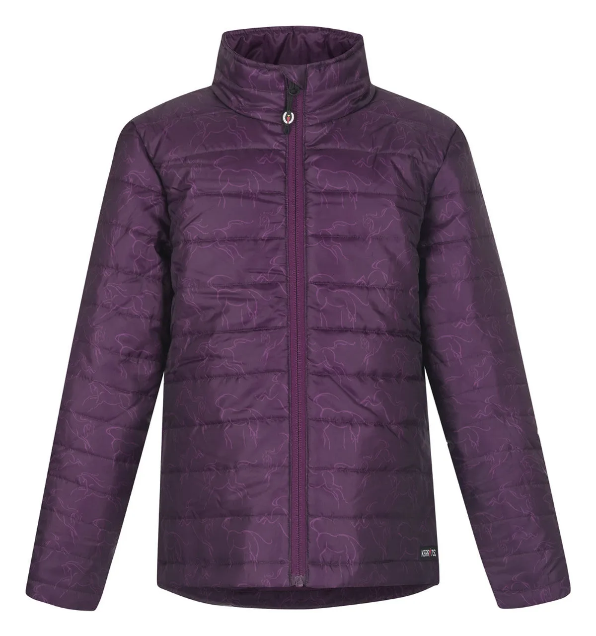 Kids Winter Whinnies Quilted Jacket - Raisin Winter Whinnies