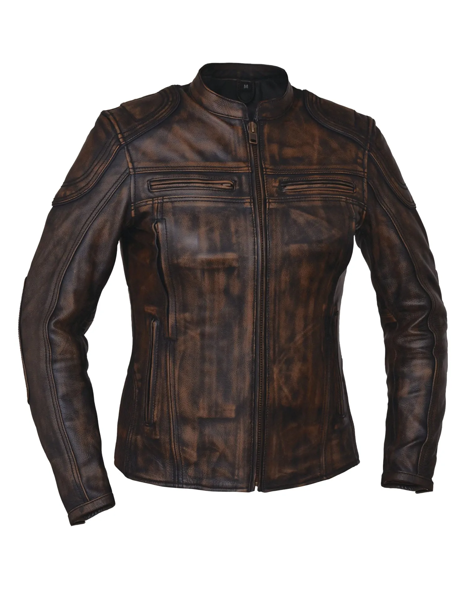 Ladies Nevada Brown Ultra Motorcycle Jacket