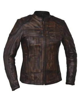 Ladies Nevada Brown Ultra Motorcycle Jacket