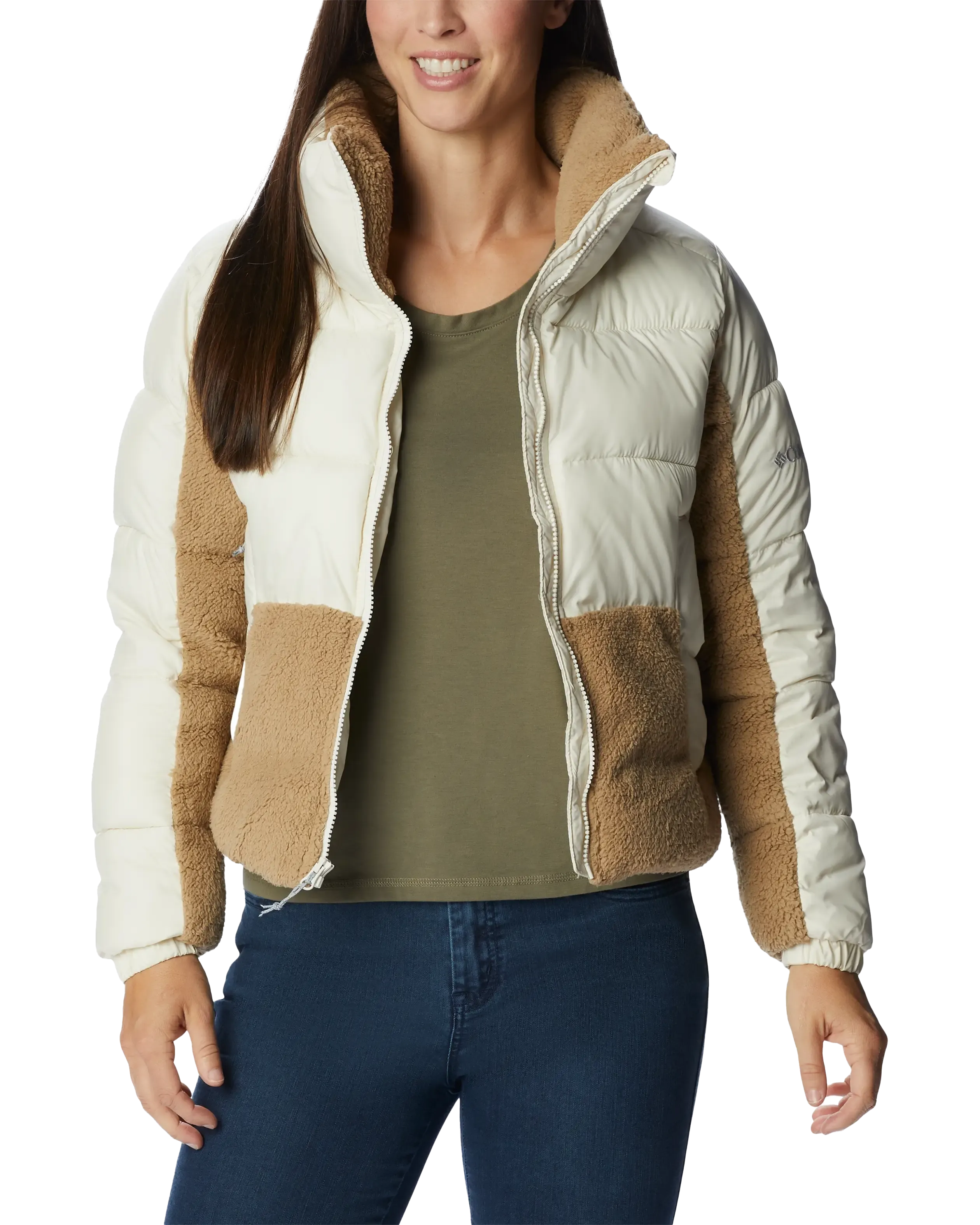 Leadbetter Point Sherpa Hybrid Jacket in Chalk Beach