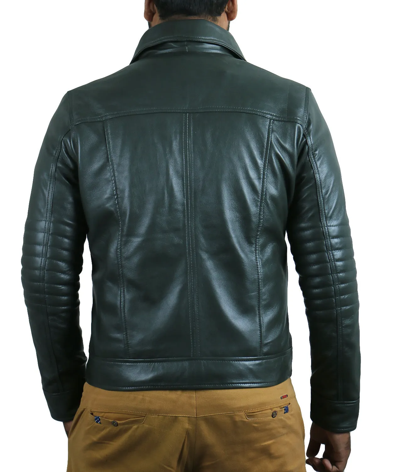 Leather Jackets Hub Mens Genuine Lambskin Leather Jacket (Black, Regal Jacket) - 1501483