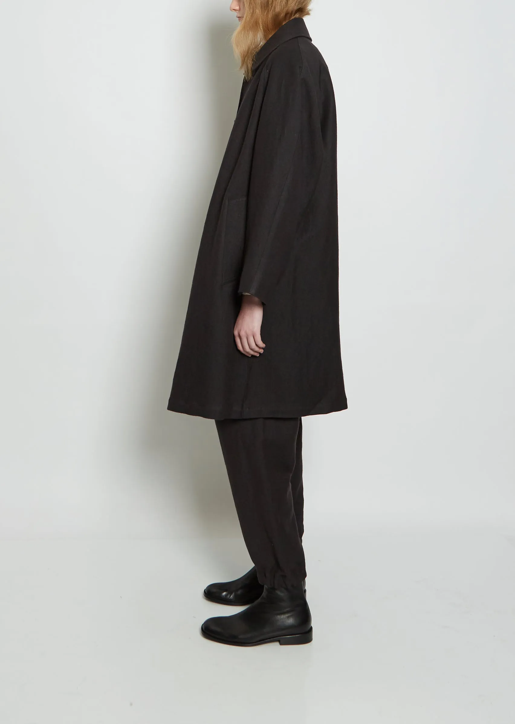 Linen and Wool Martin Mac — Off-Black