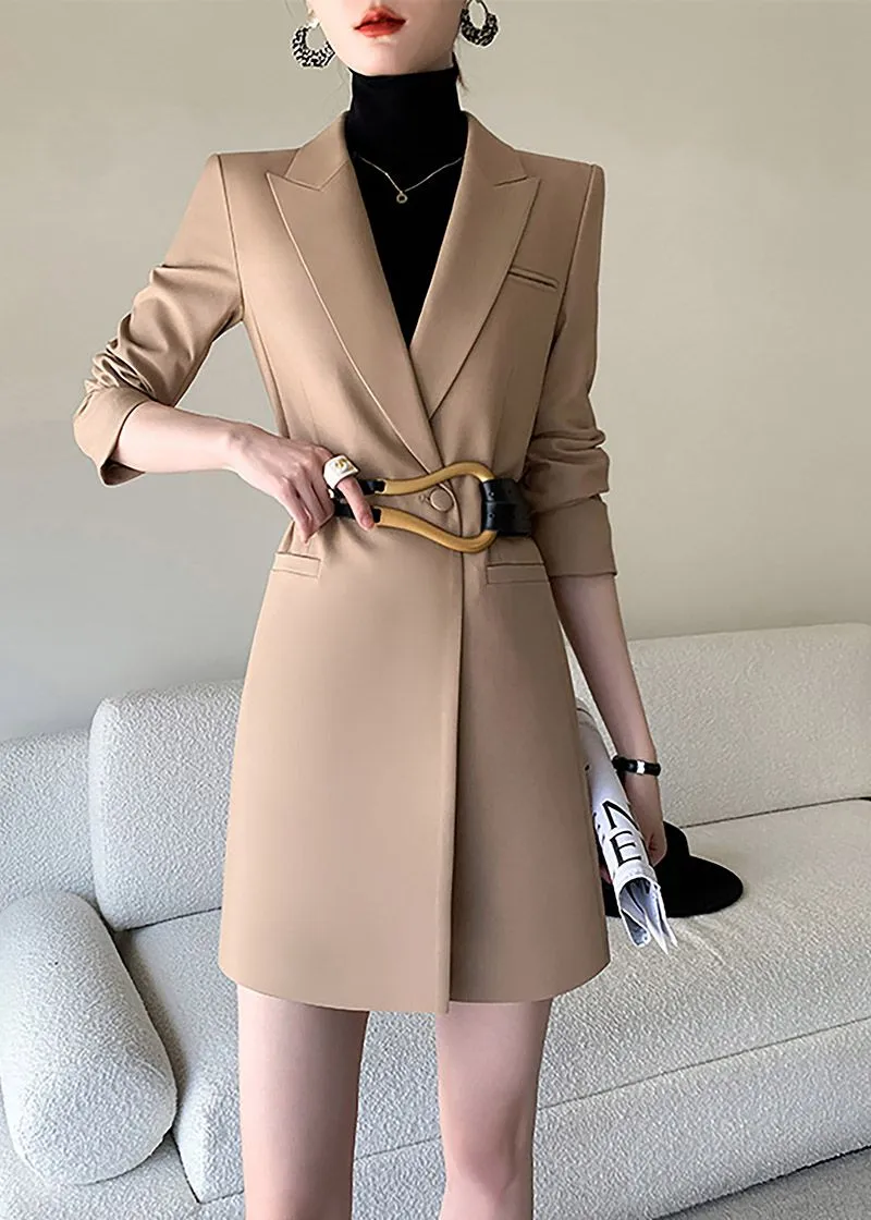 Long Sleeve One Button Blazer Dress