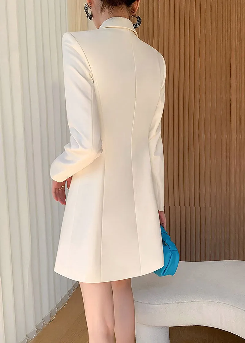 Long Sleeve One Button Blazer Dress