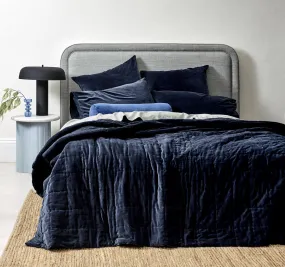 Luxury Velvet Coverlet Slate