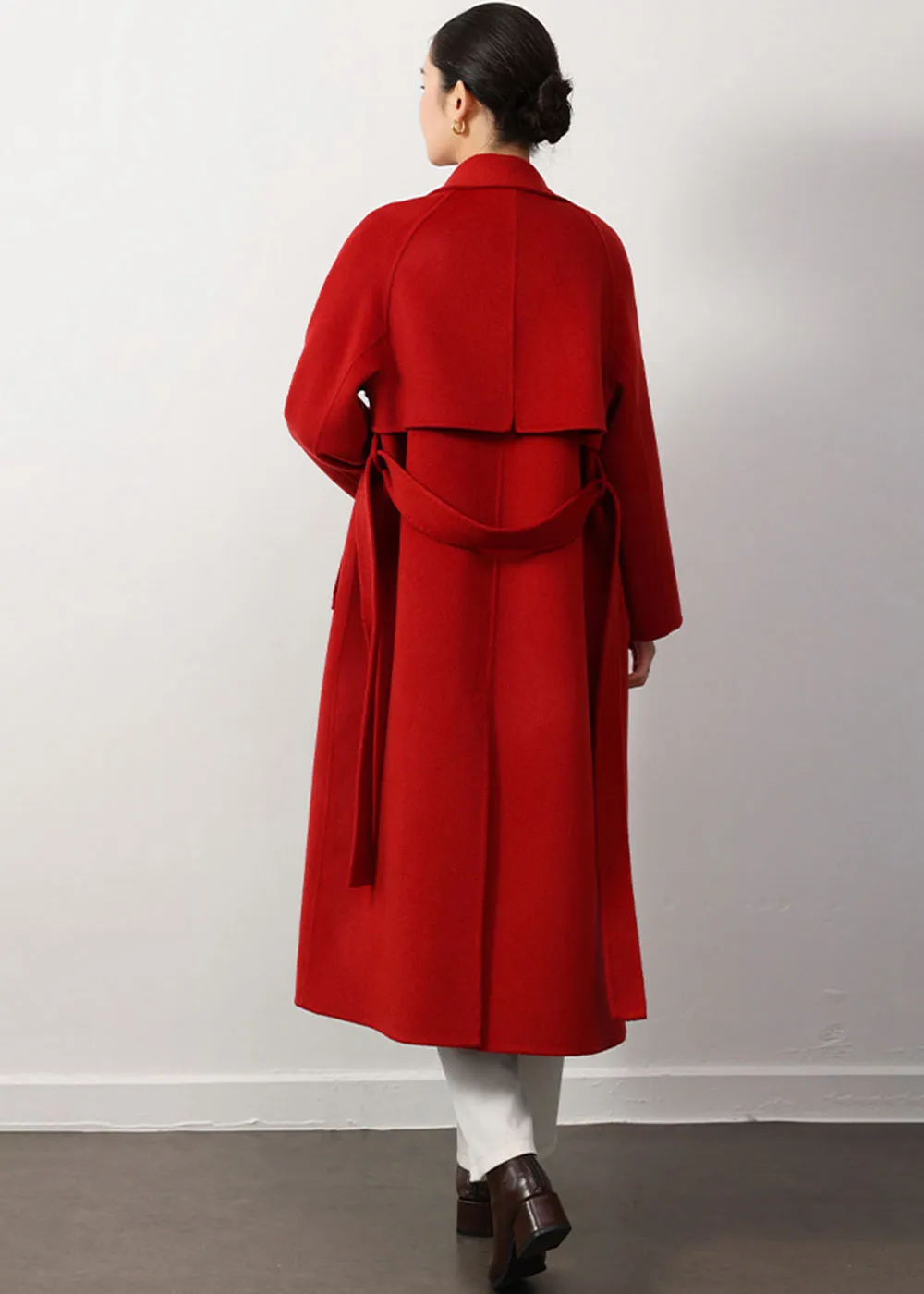 Maggie Stand Collar Double Face Wool Coat