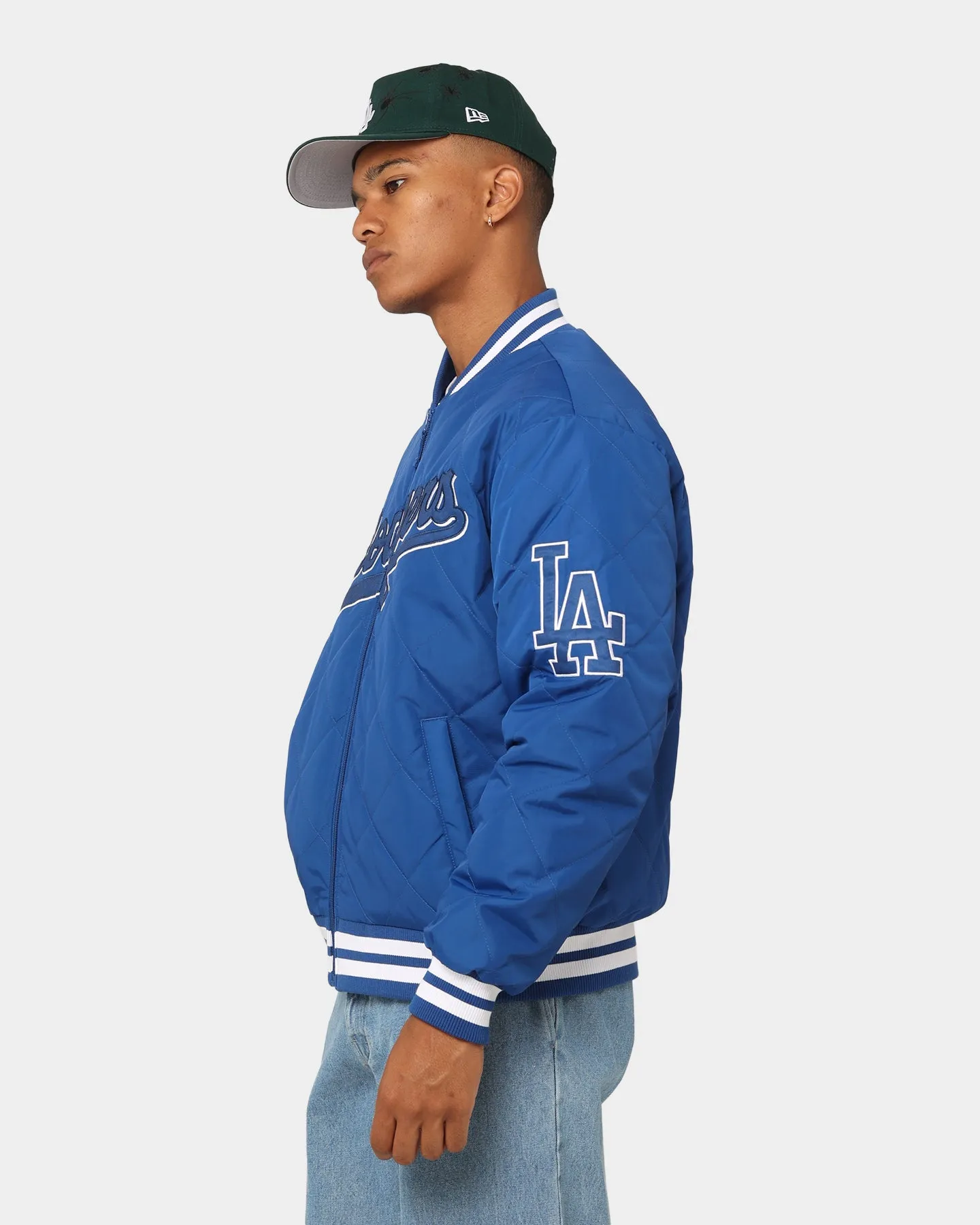 Majestic Athletic Los Angeles Dodgers Tonals Quilted Varsity Jacket Royal