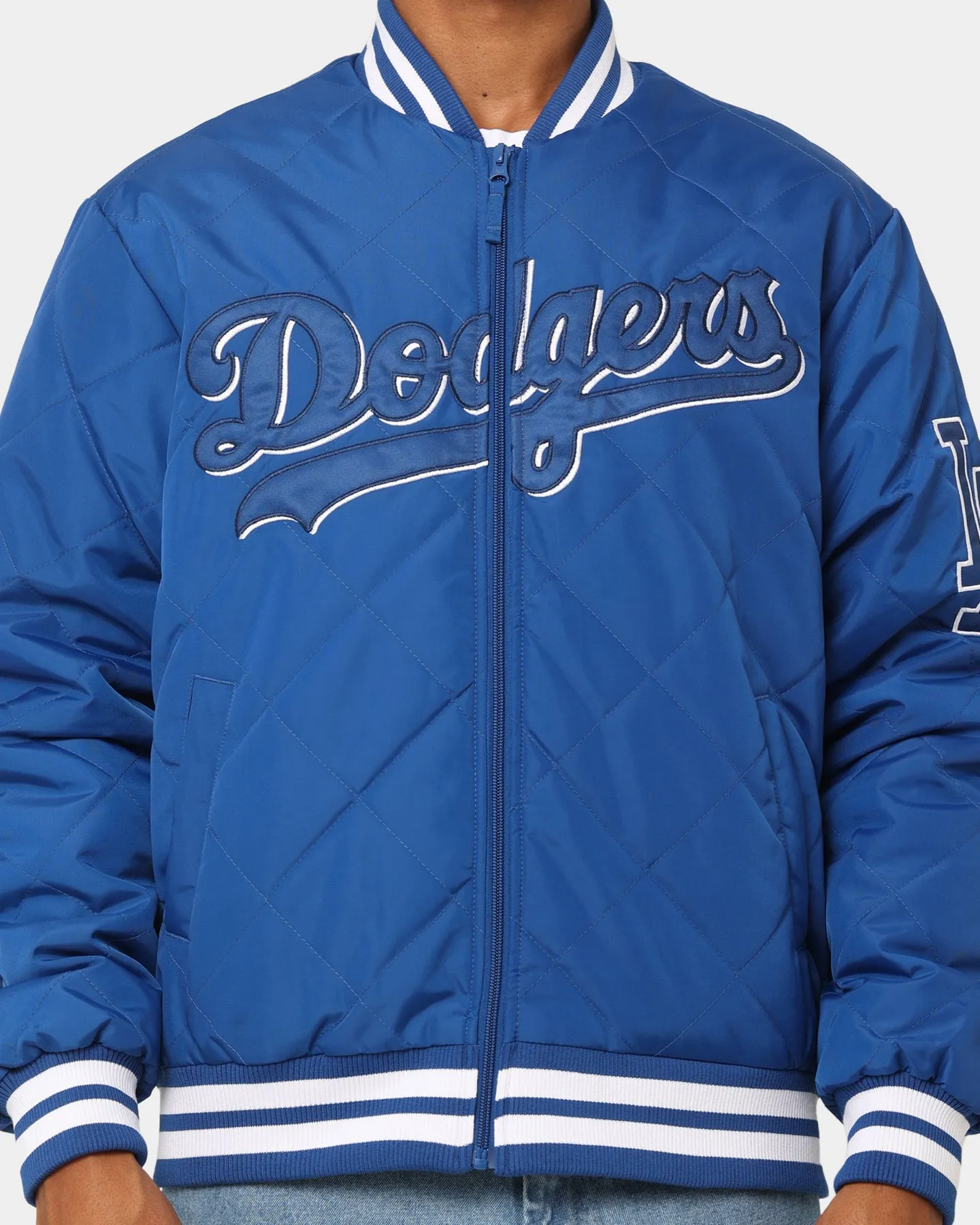 Majestic Athletic Los Angeles Dodgers Tonals Quilted Varsity Jacket Royal