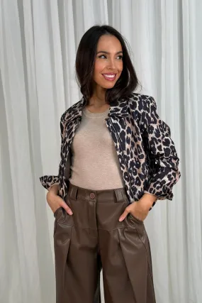 Maria Bomber Jacket In Leopard Print