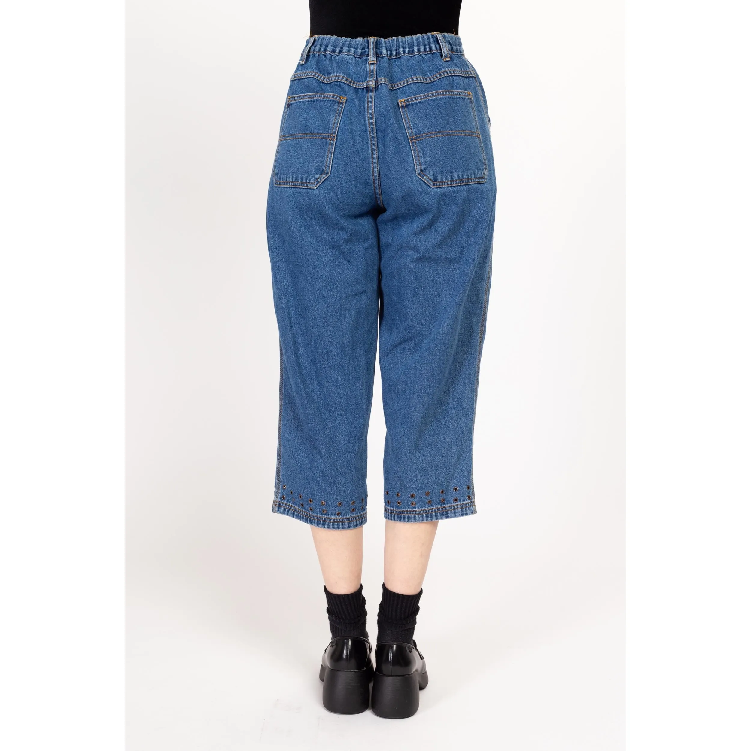 Medium 90s Capri Grommet Jeans