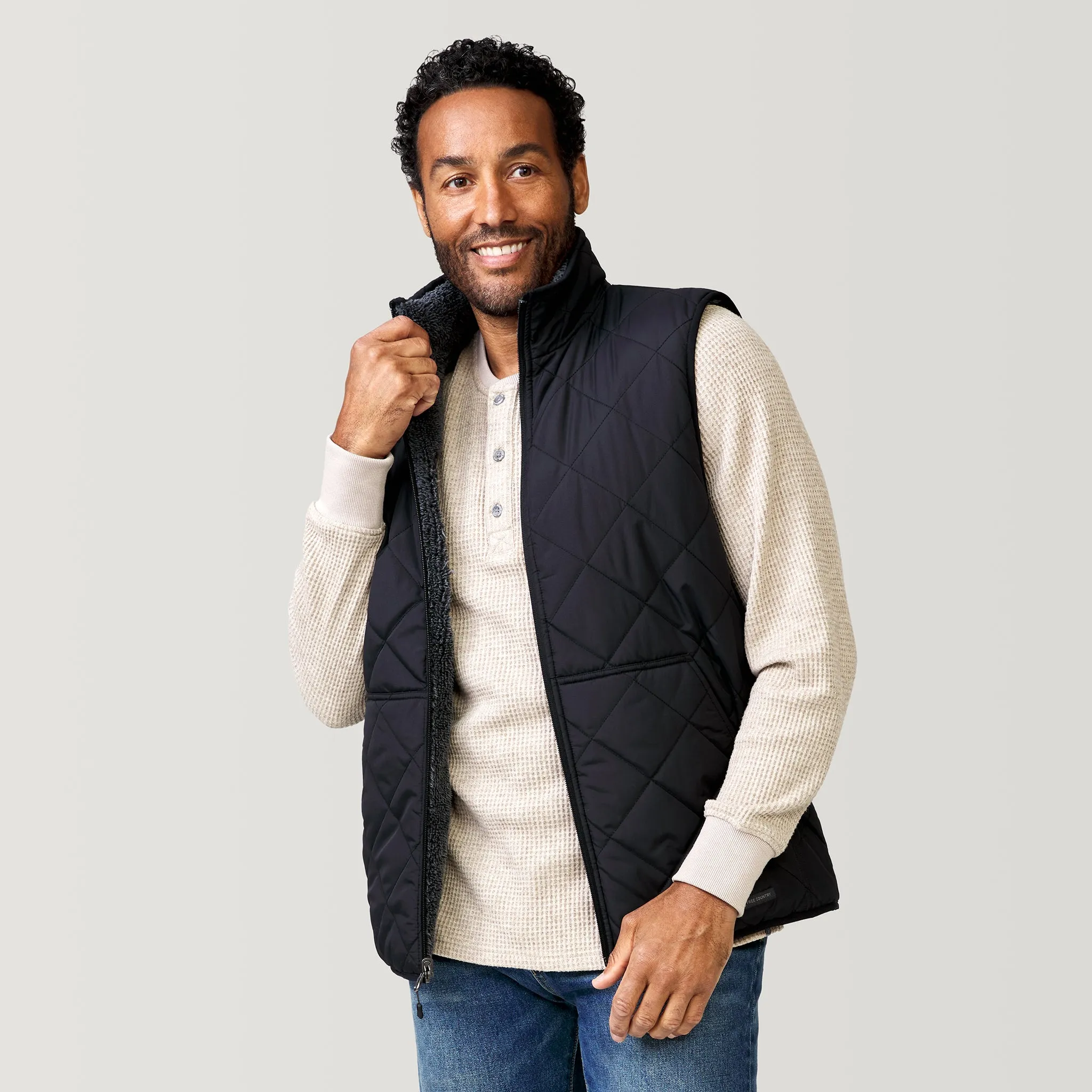 Men's Atlas Quilted Reversible Sherpa Vest