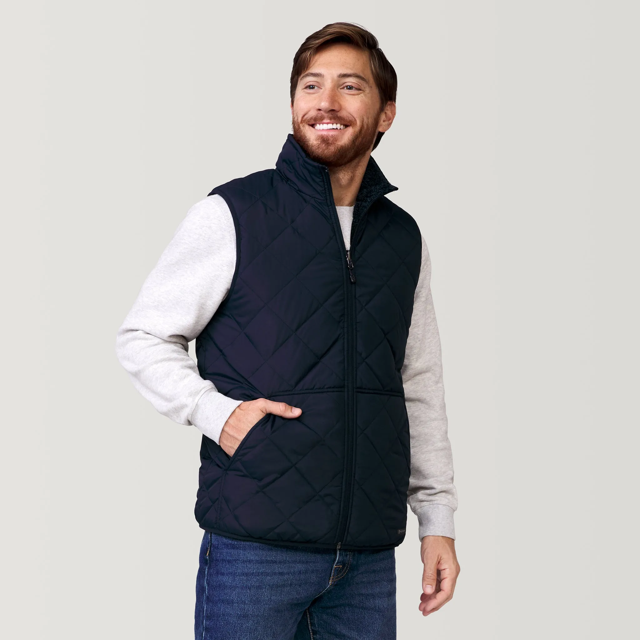 Men's Atlas Quilted Reversible Sherpa Vest