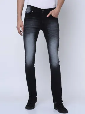 Men's Denim Wash Low-Rise Jeans