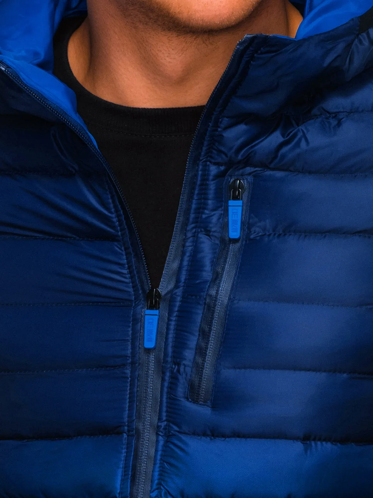 Men'S Quilted Winter Jacket Avalanche Dark Blue