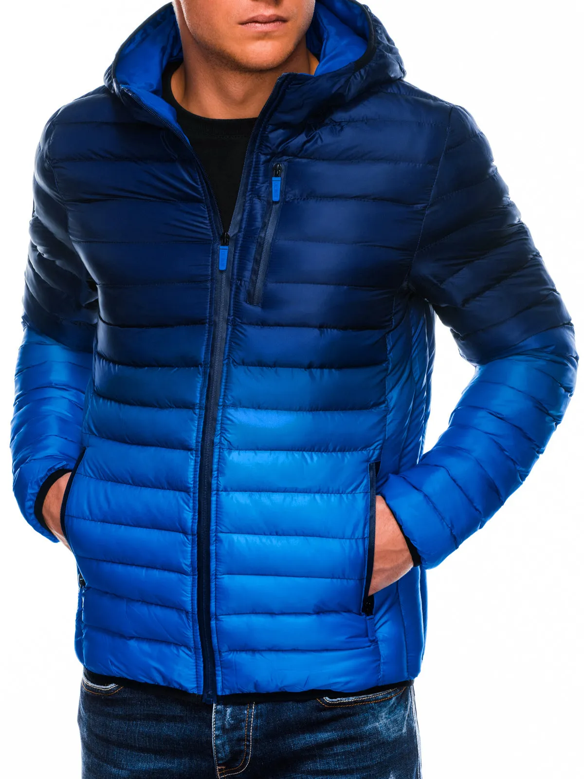 Men'S Quilted Winter Jacket Avalanche Dark Blue