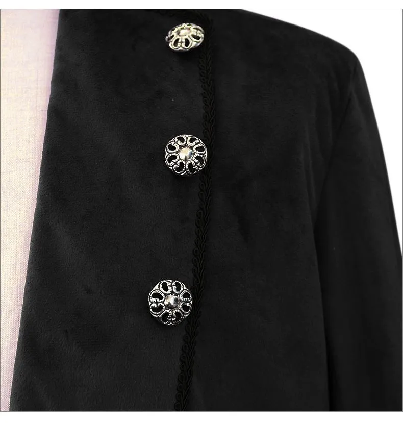 Men's Steampunk Vintage Tailcoat Jacket Gothic Victorian Frock Coat Uniform Halloween Costume