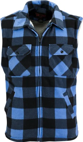 MEN'S THURMOND SHERPA LINED PLAID WORK VEST