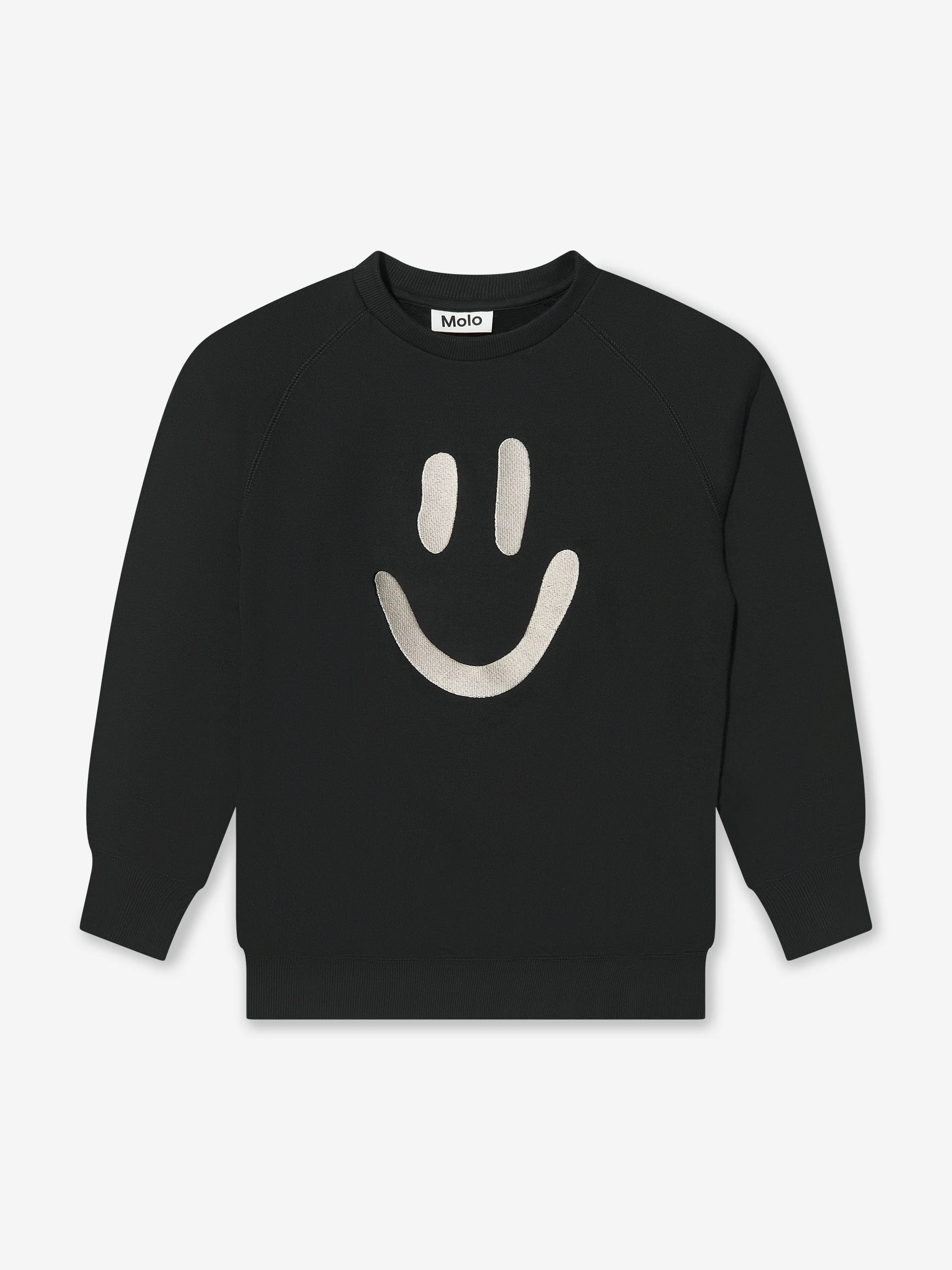 Molo Kids Organic Cotton Sweatshirt In Black