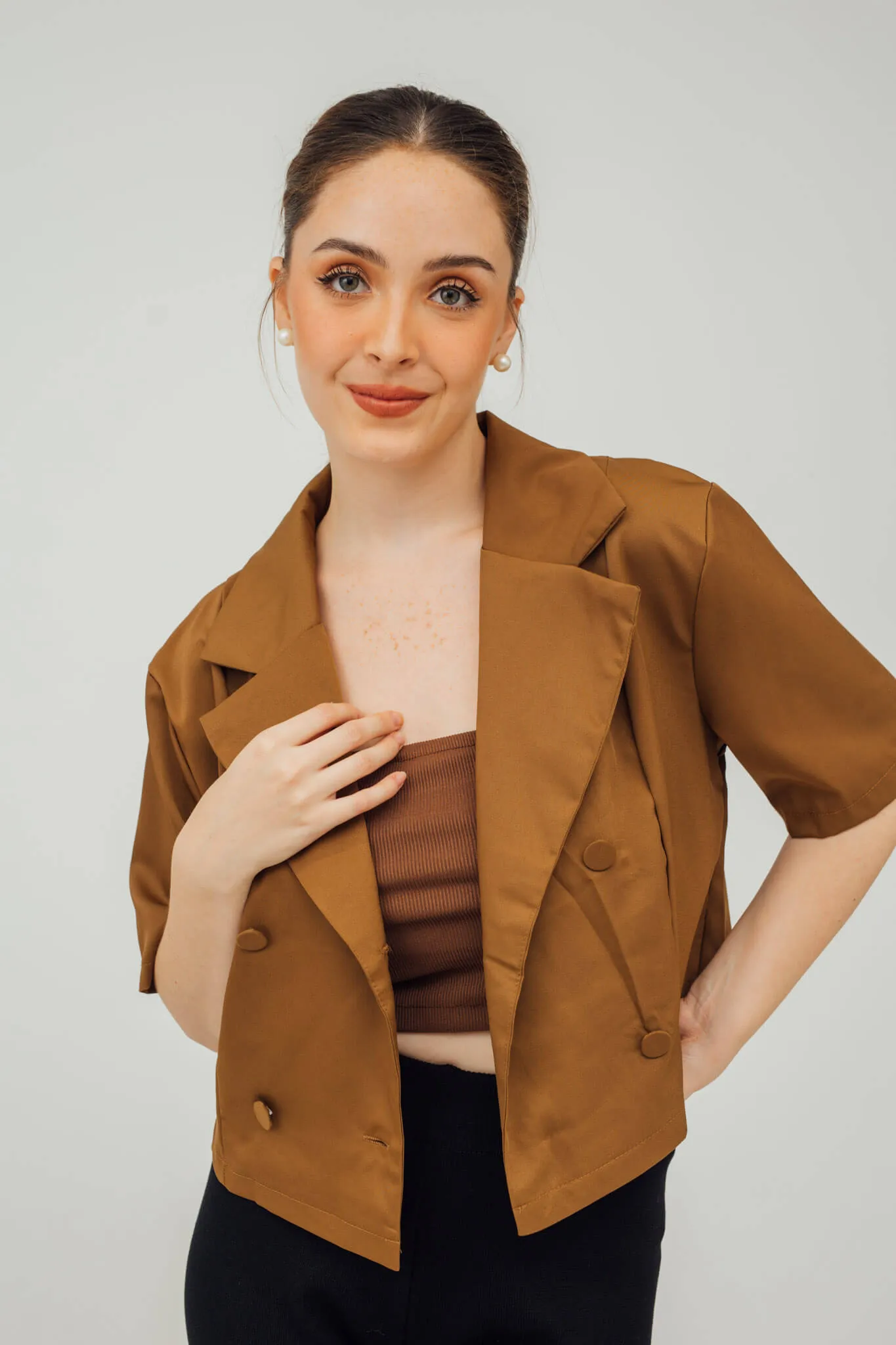 Nadine Double-Breasted Blazer Top