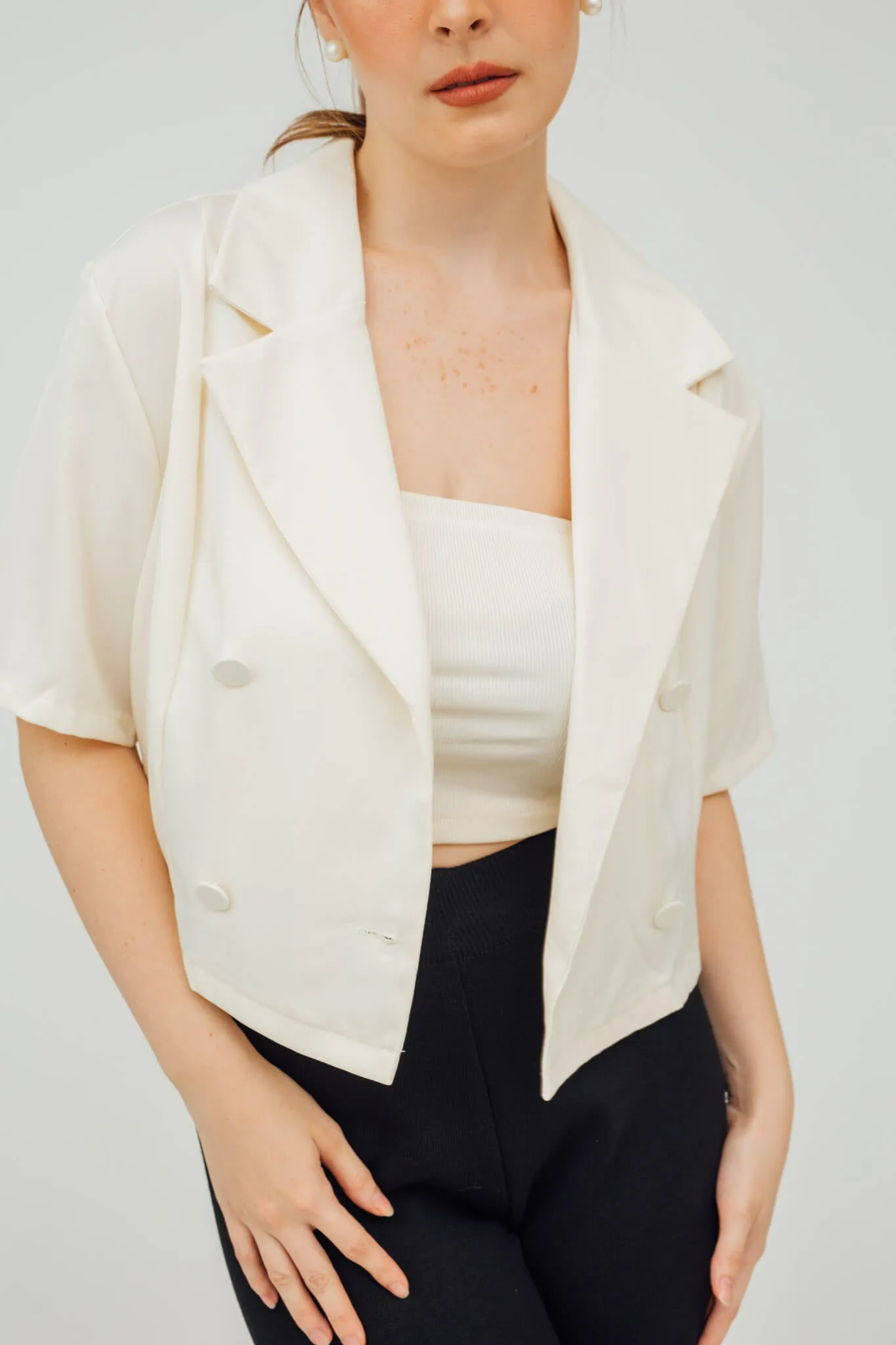 Nadine Double-Breasted Blazer Top