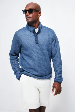 Navy Olive Heather Corbet Reversible Pullover