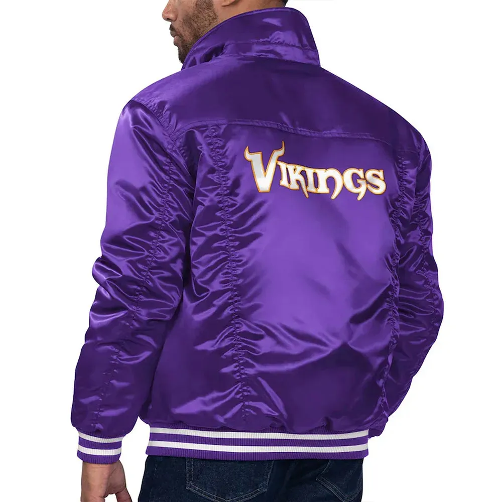 NFL Minnesota Vikings Satin Jacket Men and Women