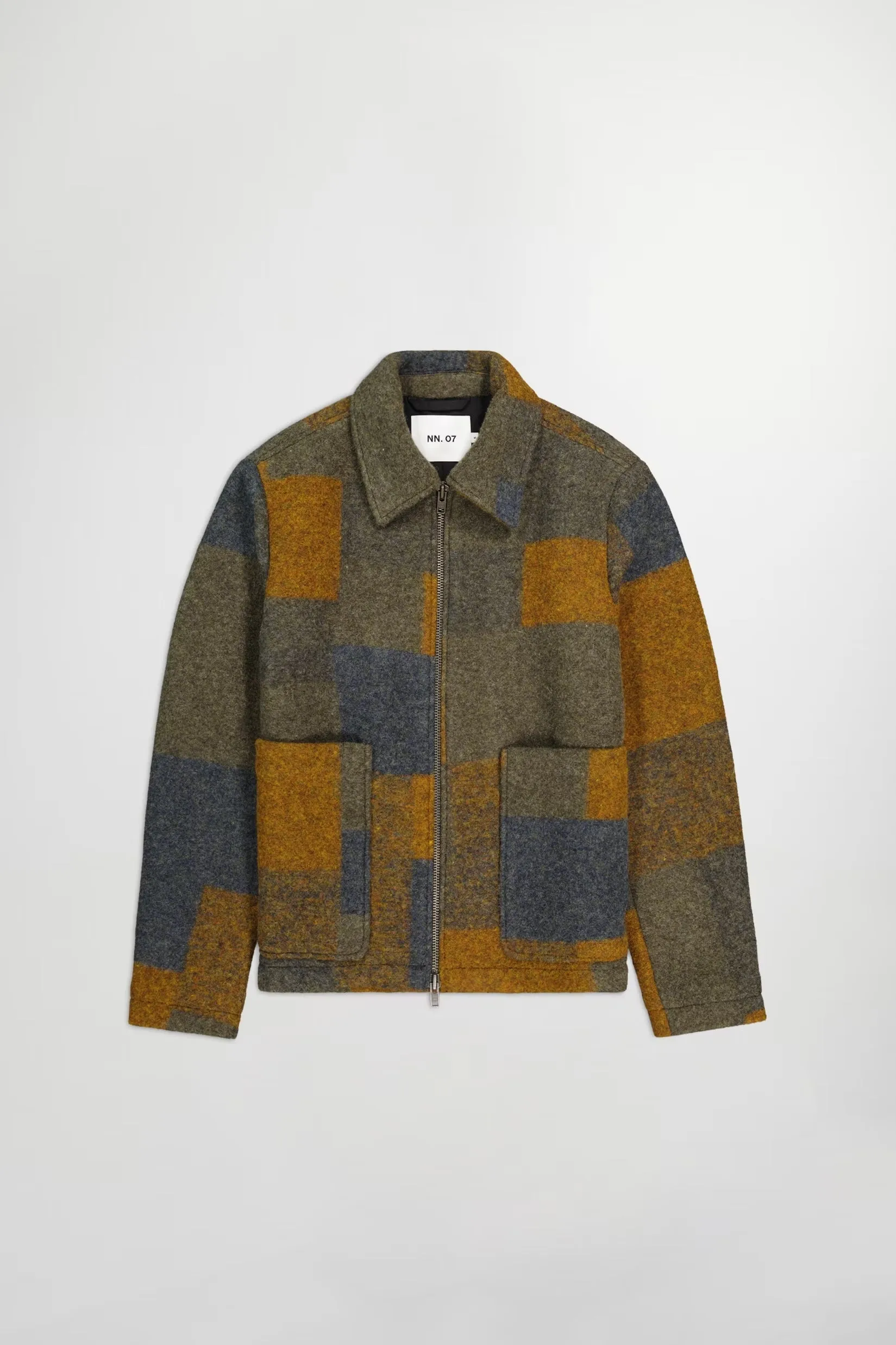 NN.07 Brown Check Gael Zip Wool Jacket (Limited Edition)