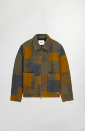 NN.07 Brown Check Gael Zip Wool Jacket (Limited Edition)