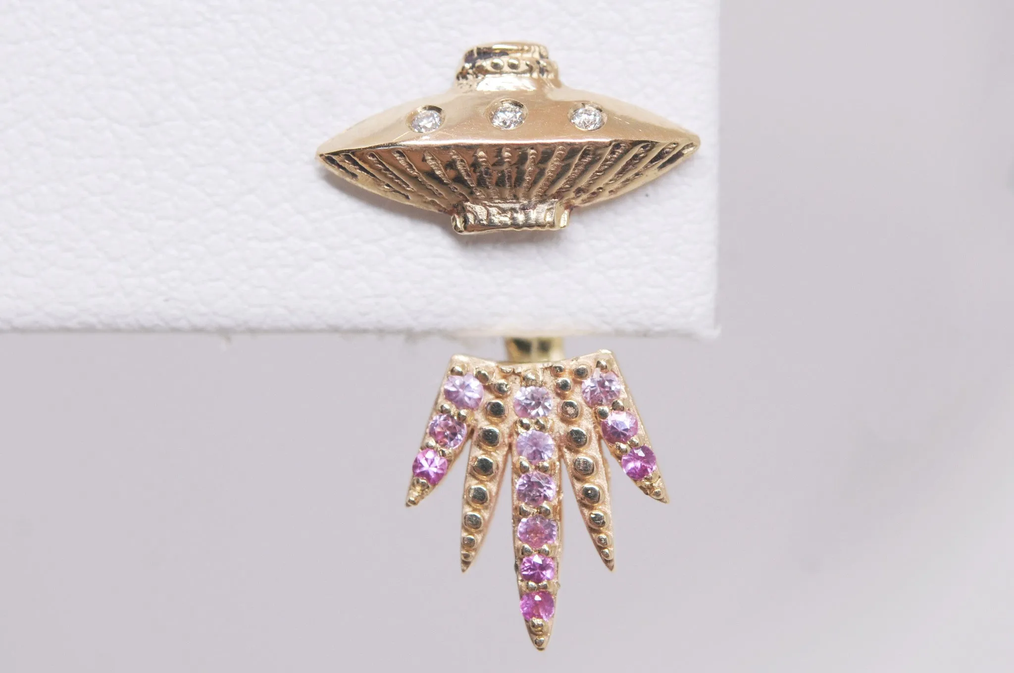 Ombre Tender Abduction UFO Earring