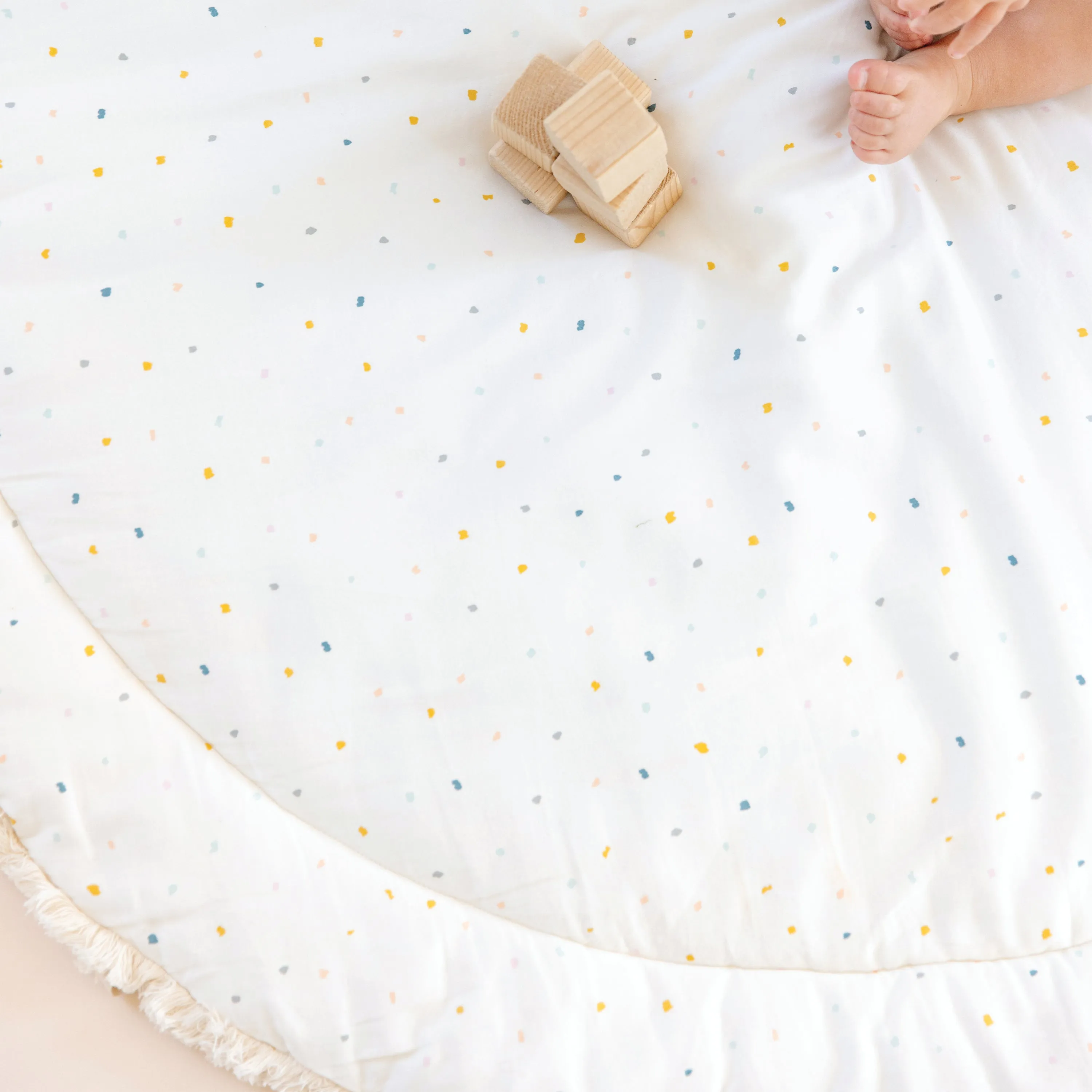 Organic Cotton Quilted Play Mat - Dotty