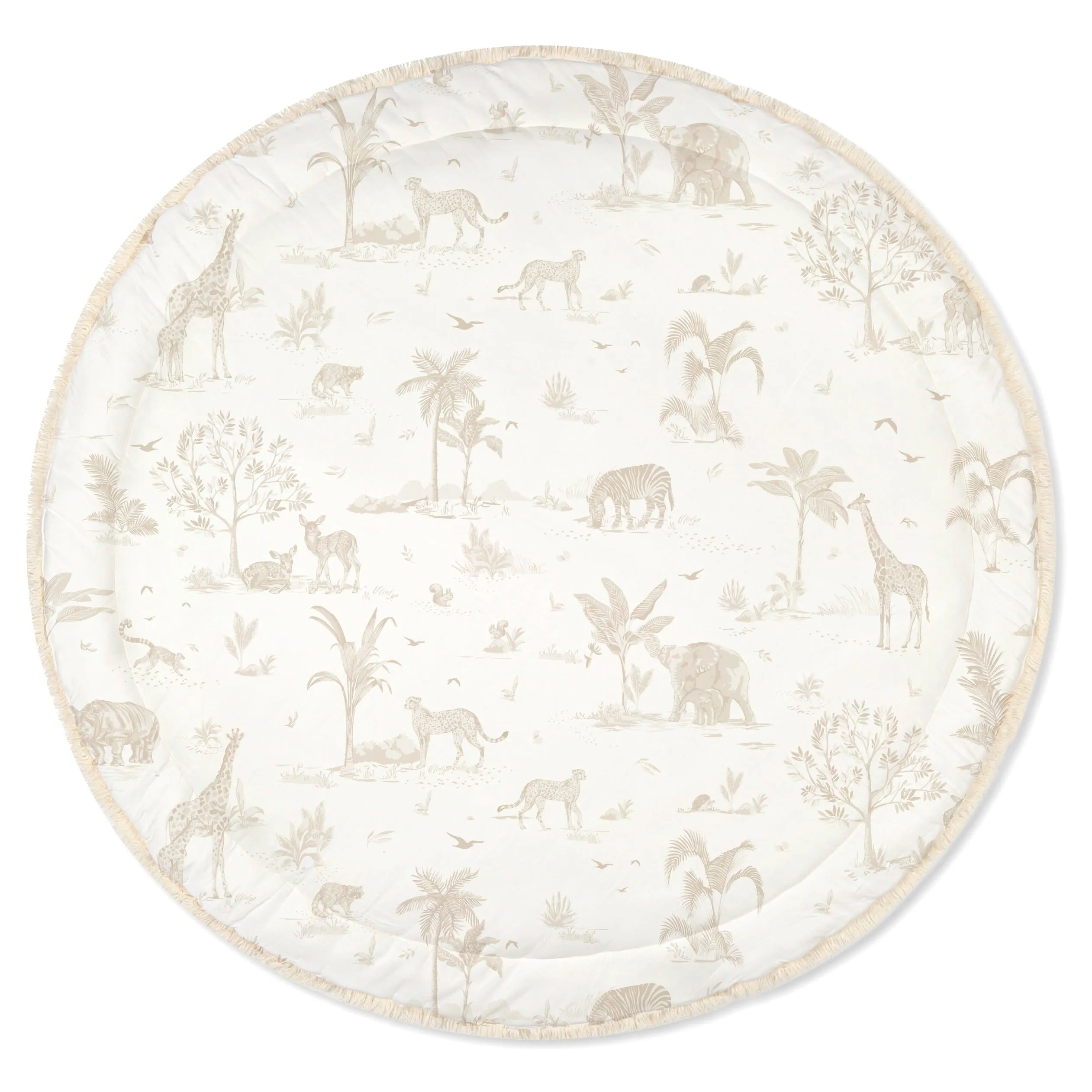 Organic Cotton Quilted Play Mat - Safari