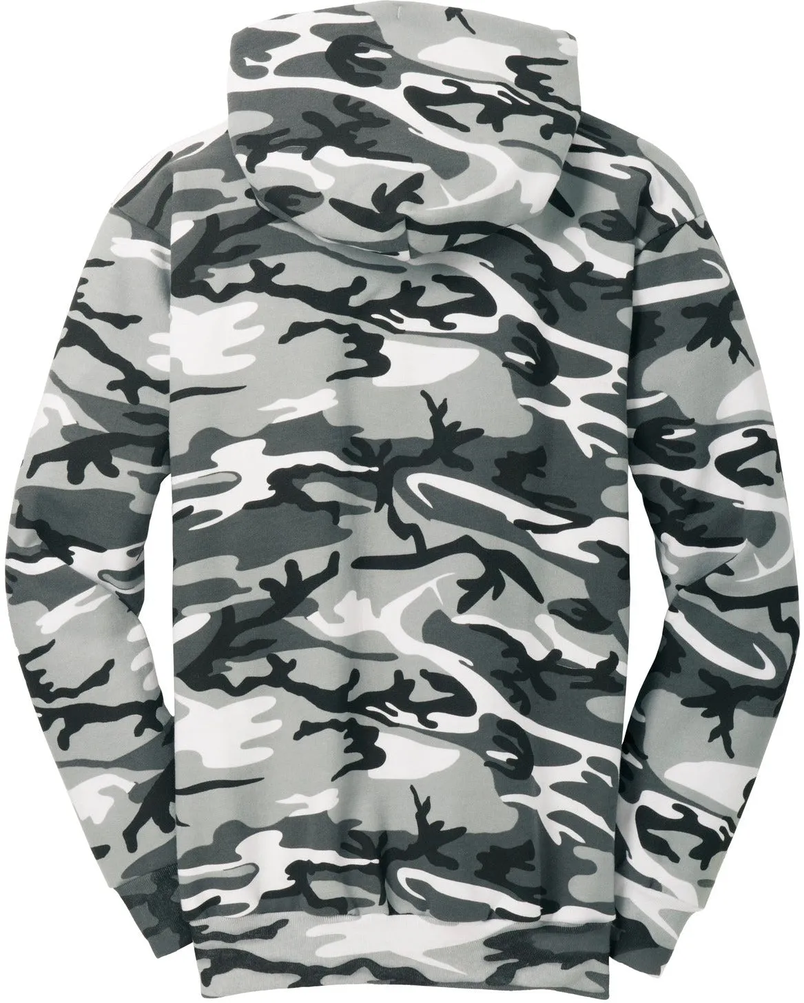 OUTLET-Port & Company Core Fleece Camo Pullover Hooded Sweatshirt