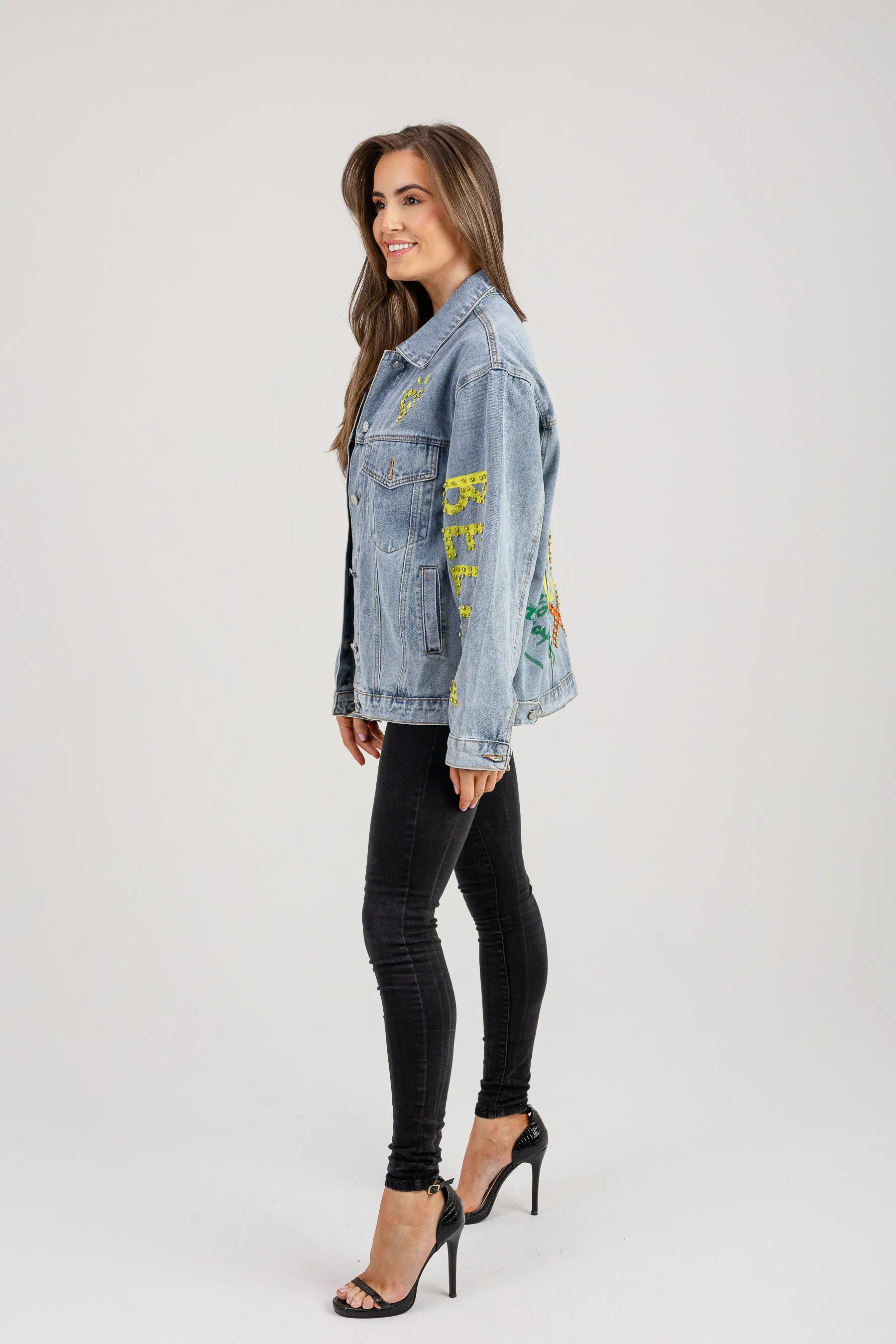 Paige embellished denim jacket