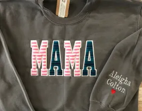 Personalized Mama Kids Name Memory Baby Clothes Unisex Casual Sweatshirt