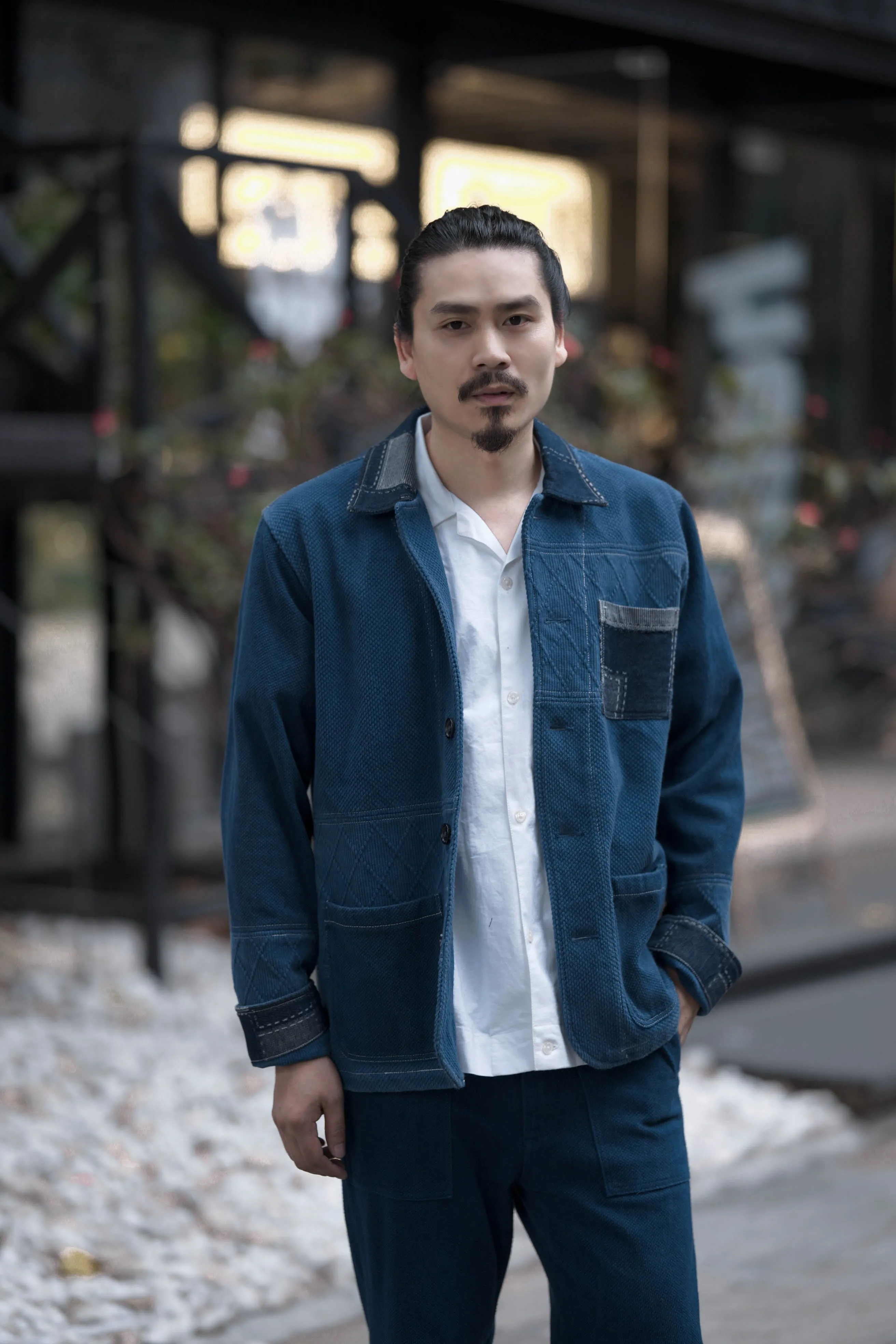 Plant Dyed Indigo Dyed Casual Pure Cotton Jacket