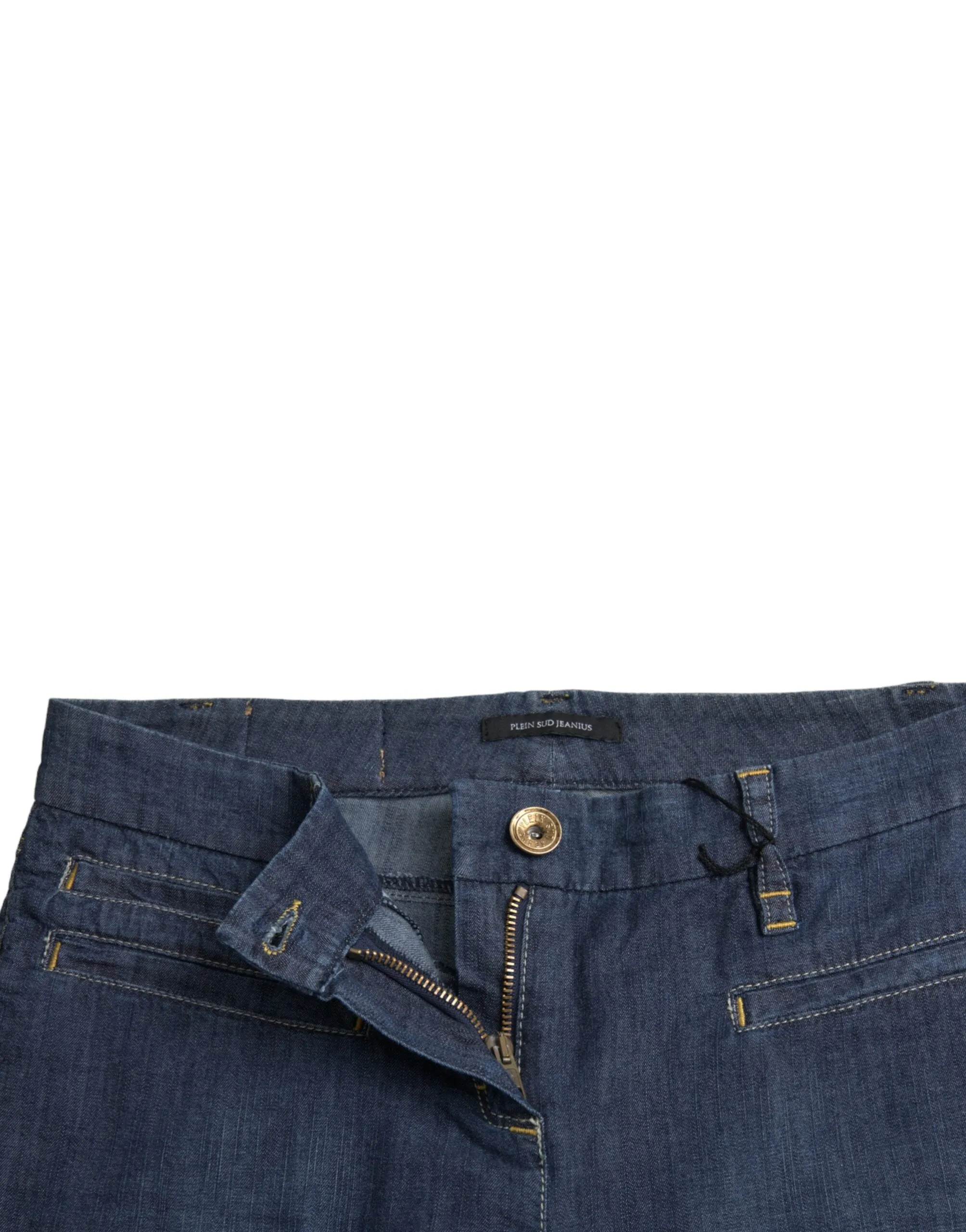 PLEIN SUD Dark Blue Cotton Bootcut Denim Jeans