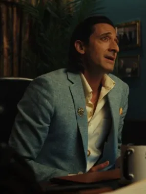 Poker Face 2023 Adrien Brody Blue Blazer