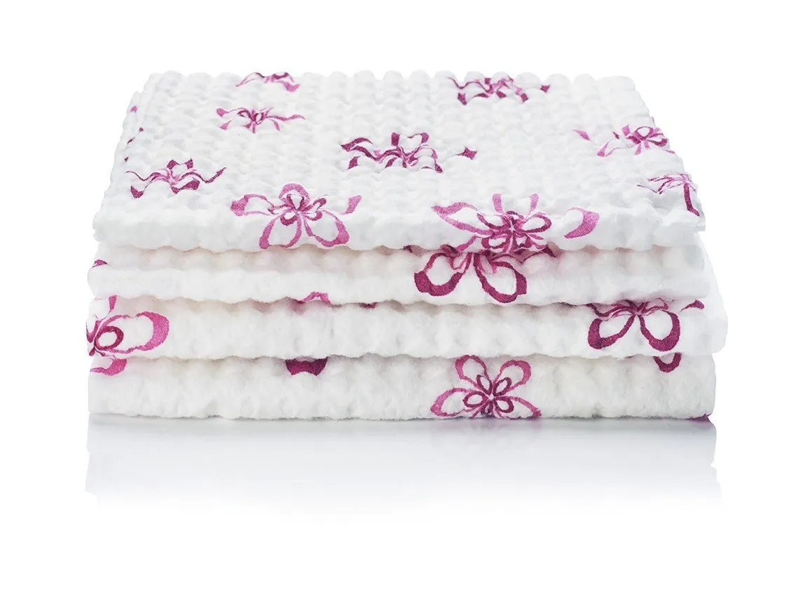 Pretty & Pink Highly Absorbent Quilted Cleaning Cloths (4 Pack)