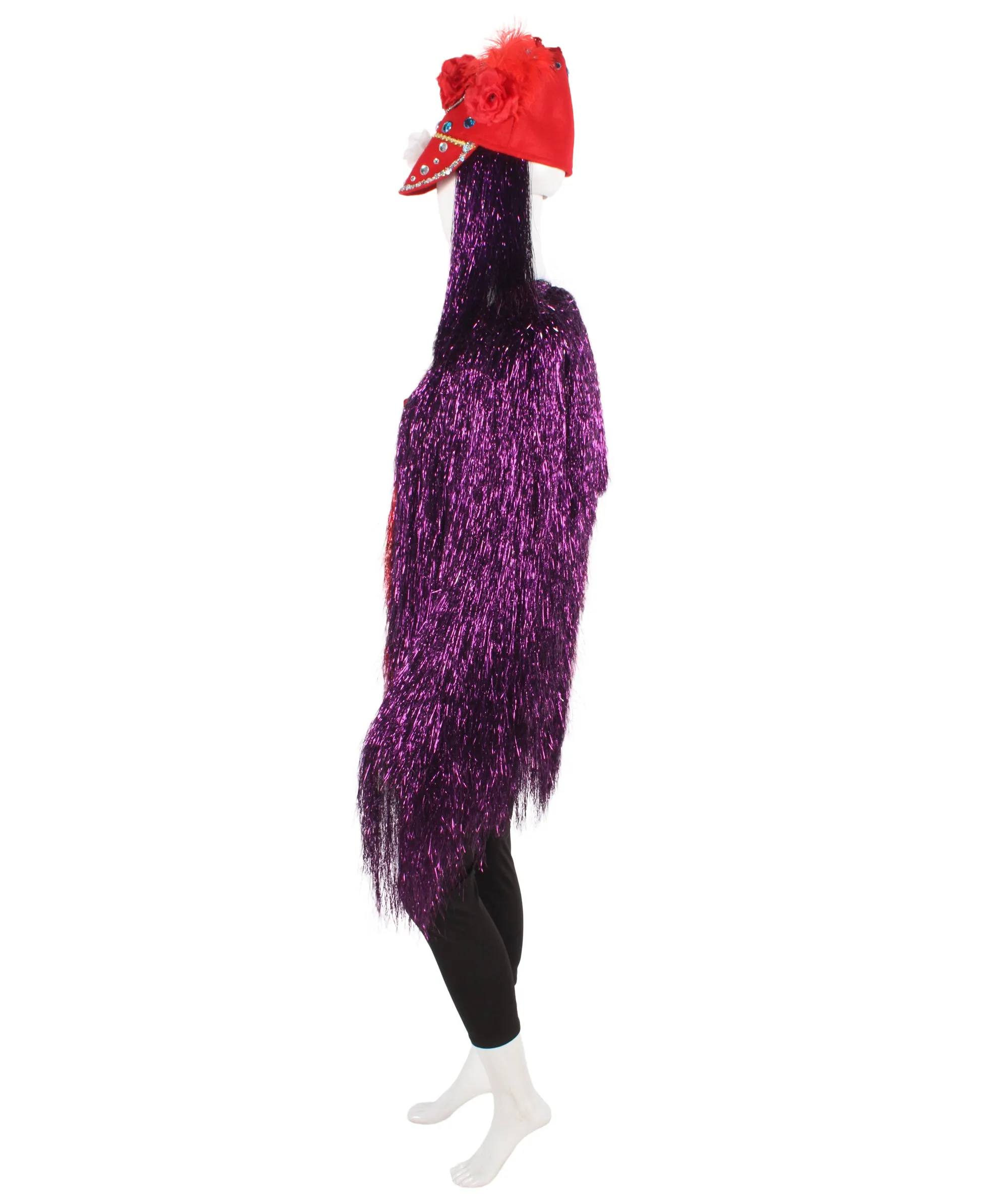 Pryzm All the Rave Tinsel Costume - Unisex Tinsel Jacket and Headpiece Multiple Color Option