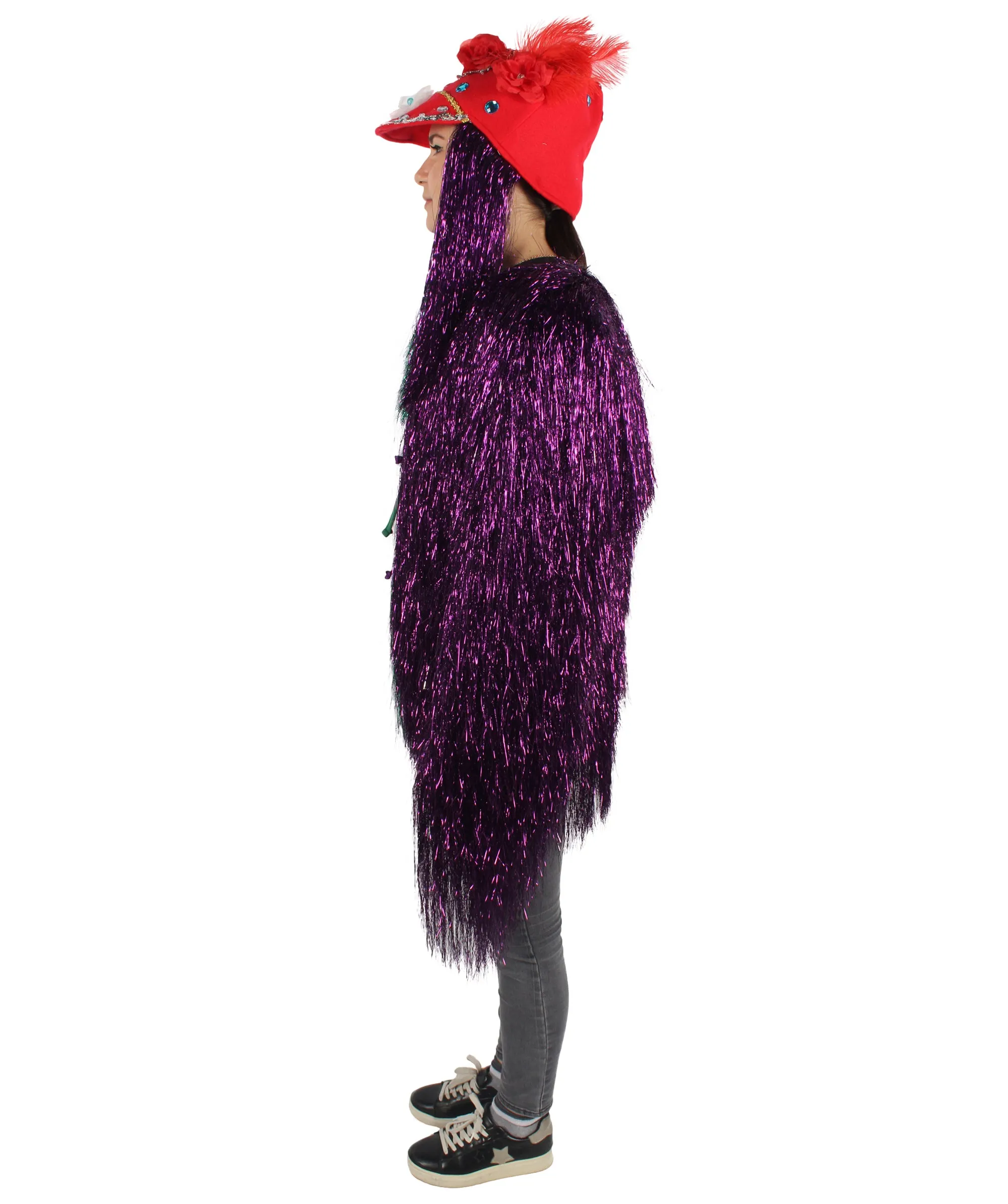 Pryzm All the Rave Tinsel Costume - Unisex Tinsel Jacket and Headpiece Multiple Color Option