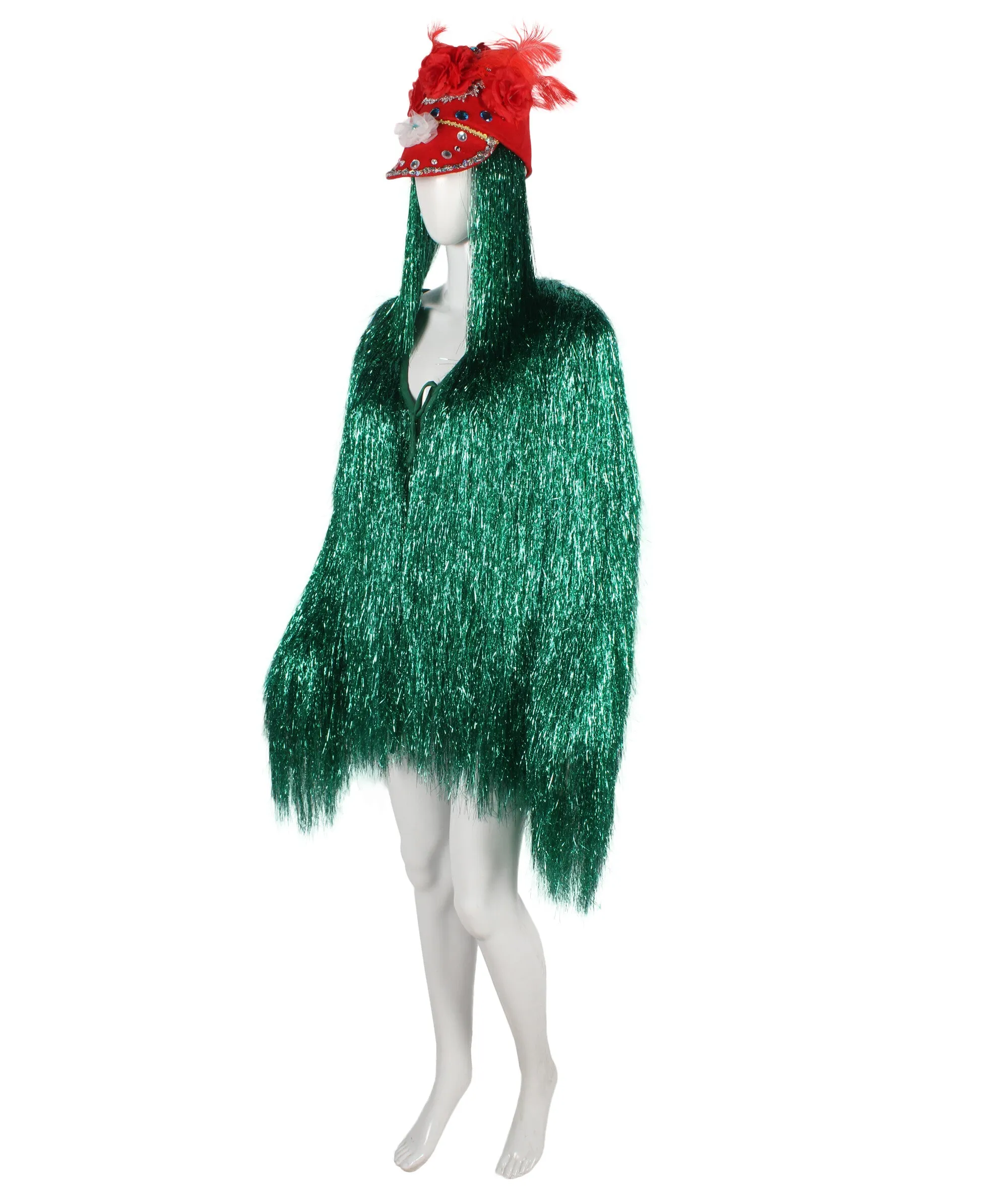 Pryzm All the Rave Tinsel Costume - Unisex Tinsel Jacket and Headpiece Multiple Color Option