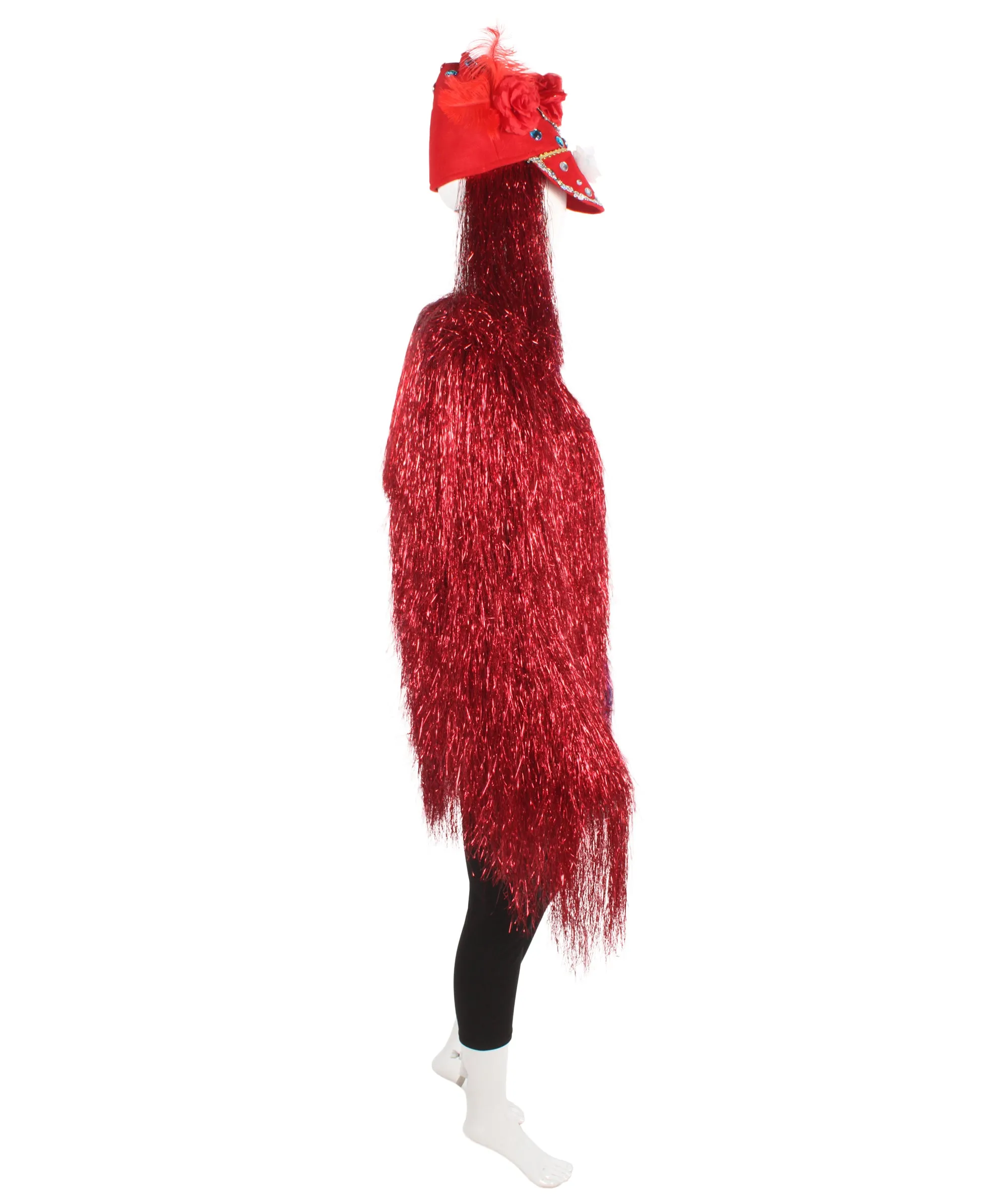 Pryzm All the Rave Tinsel Costume - Unisex Tinsel Jacket and Headpiece Multiple Color Option