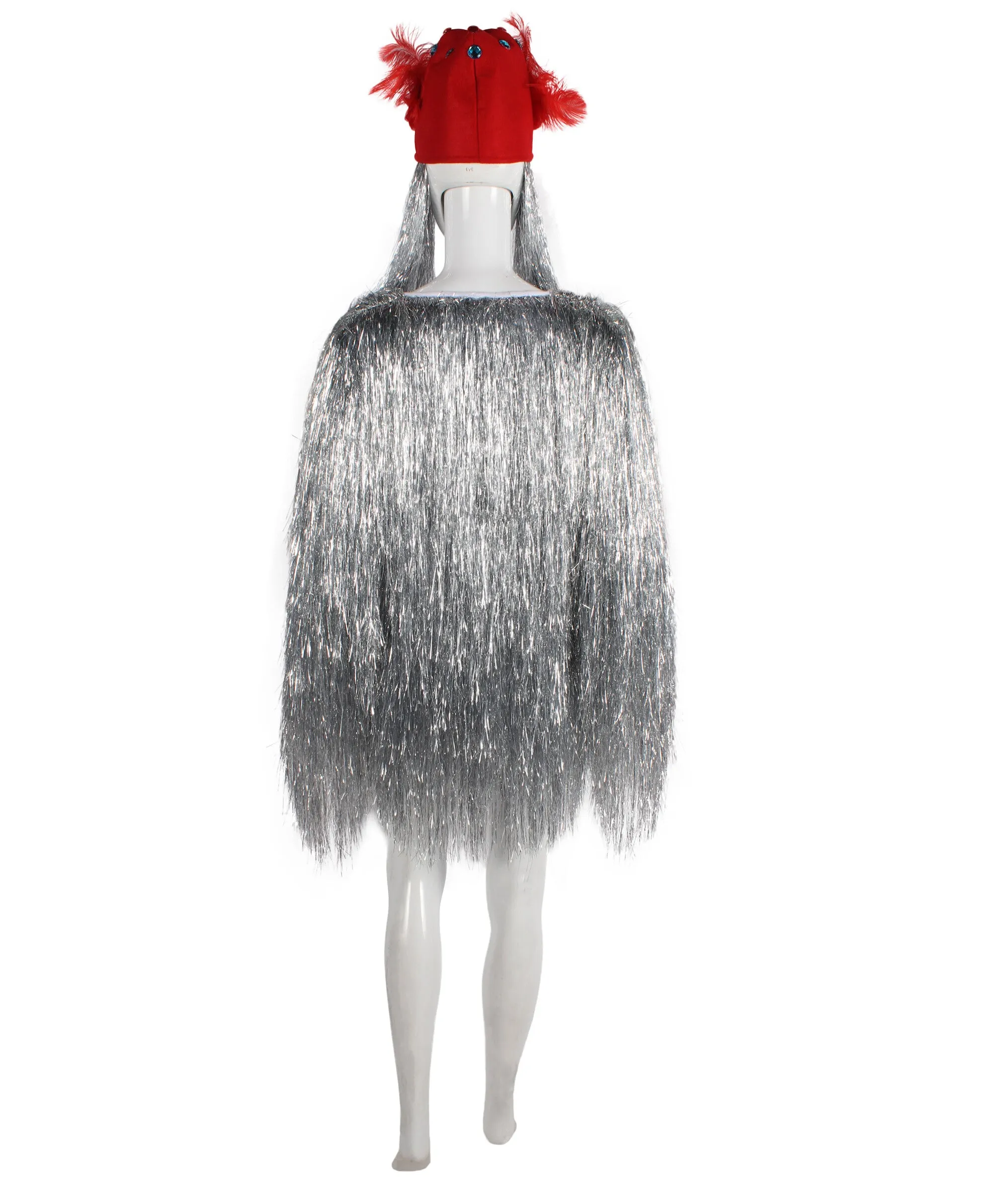 Pryzm All the Rave Tinsel Costume - Unisex Tinsel Jacket and Headpiece Multiple Color Option