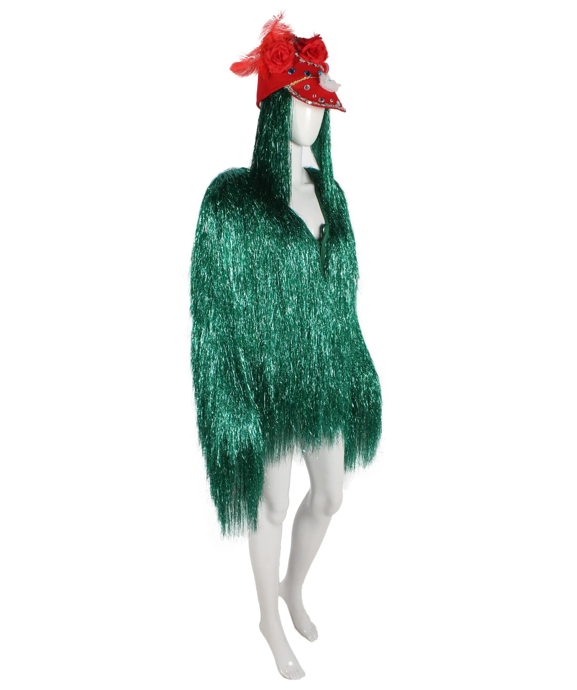 Pryzm All the Rave Tinsel Costume - Unisex Tinsel Jacket and Headpiece Multiple Color Option