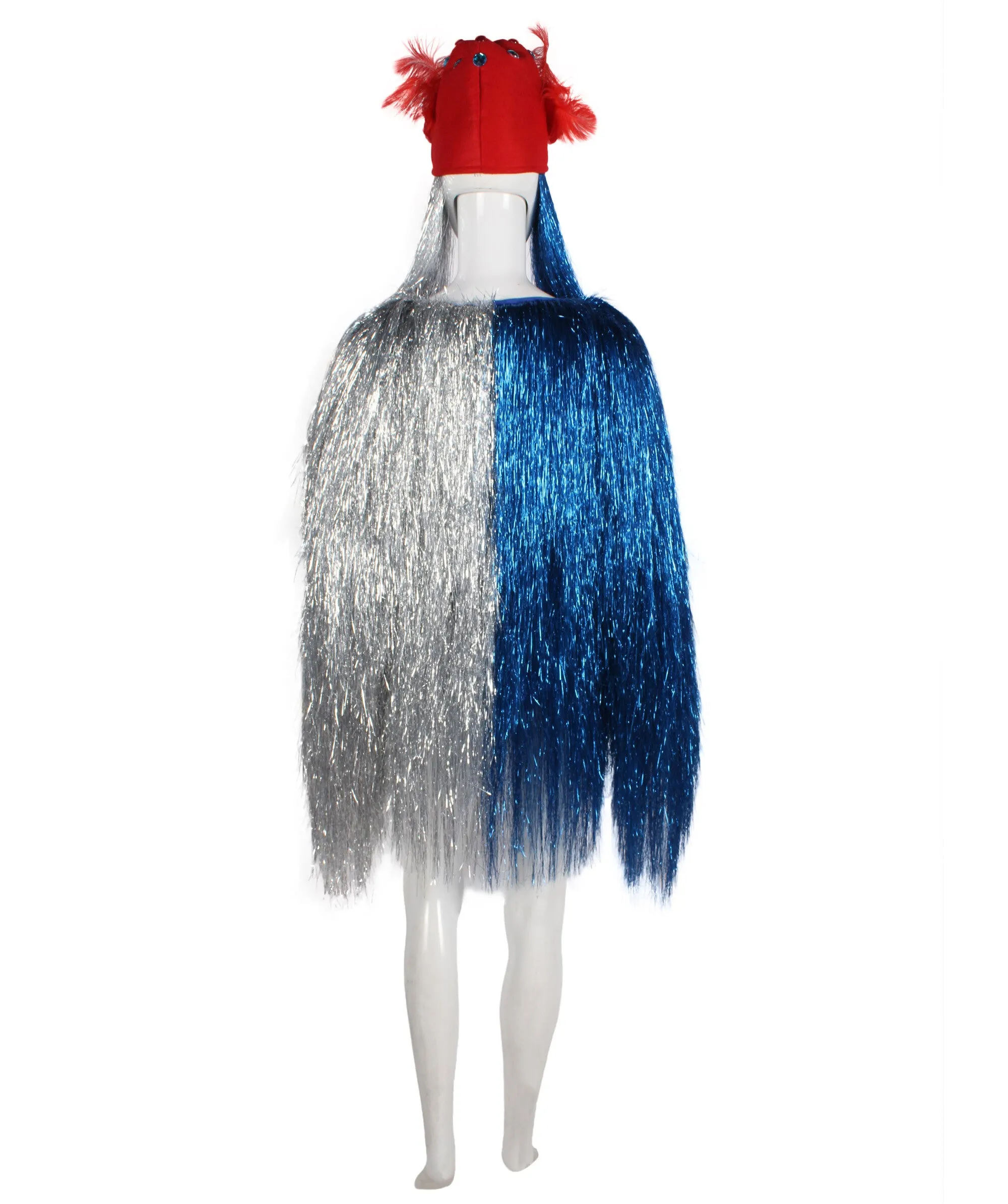 Pryzm All the Rave Tinsel Costume - Unisex Tinsel Jacket and Headpiece Multiple Color Option