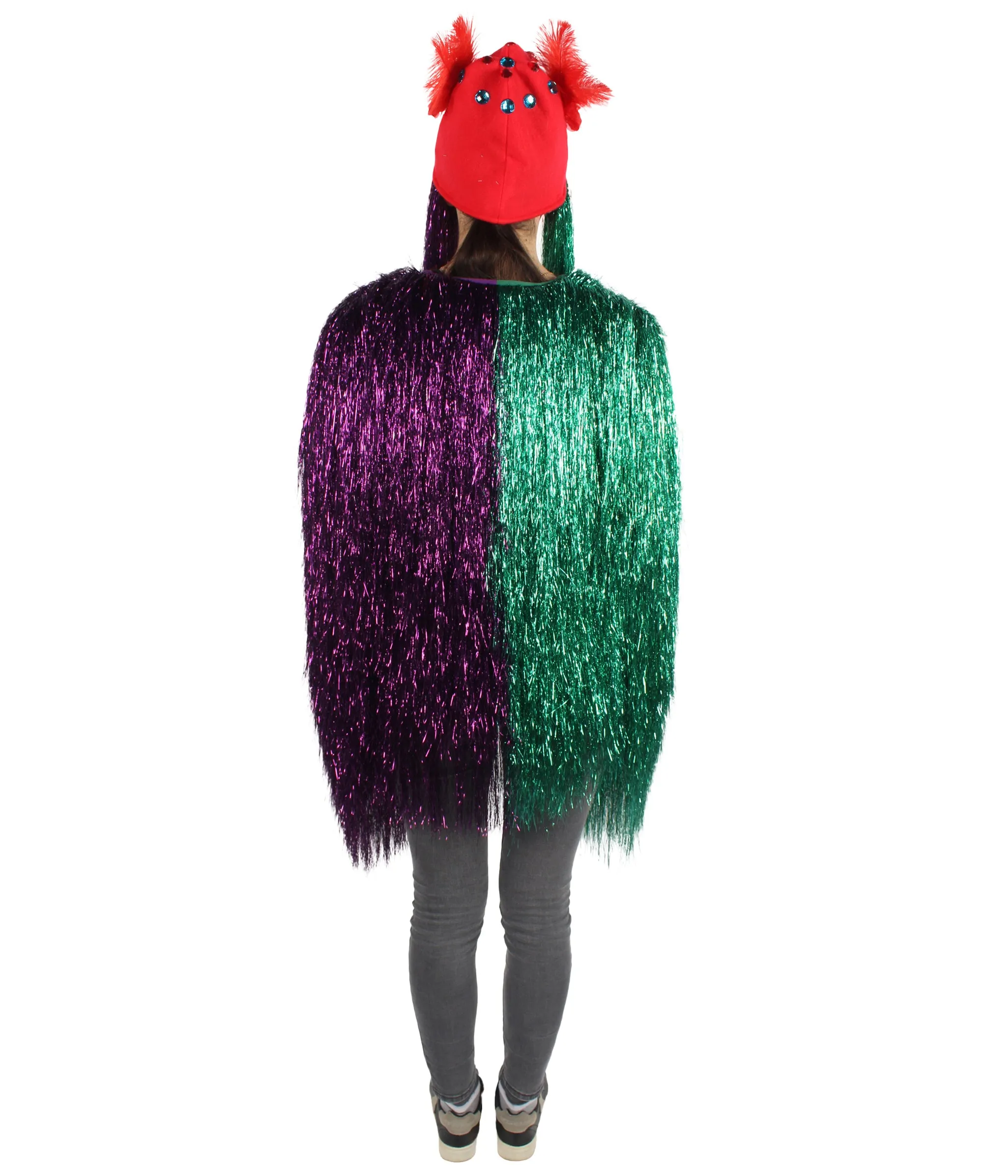 Pryzm All the Rave Tinsel Costume - Unisex Tinsel Jacket and Headpiece Multiple Color Option