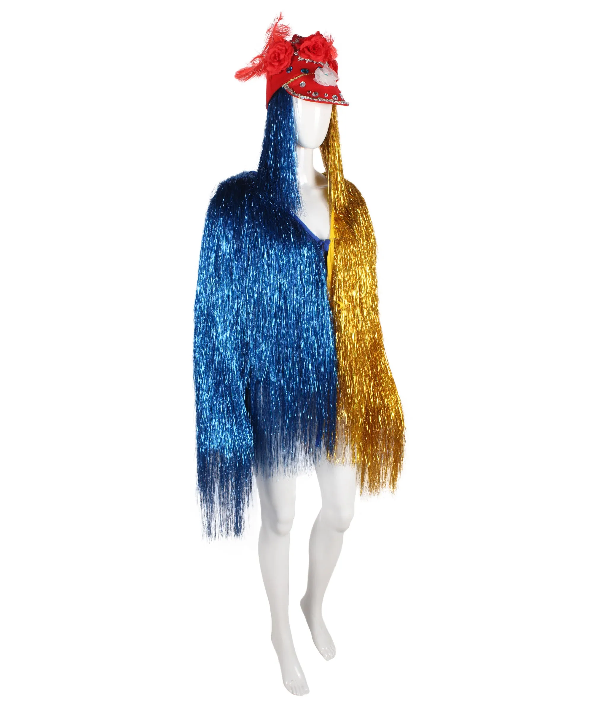 Pryzm All the Rave Tinsel Costume - Unisex Tinsel Jacket and Headpiece Multiple Color Option