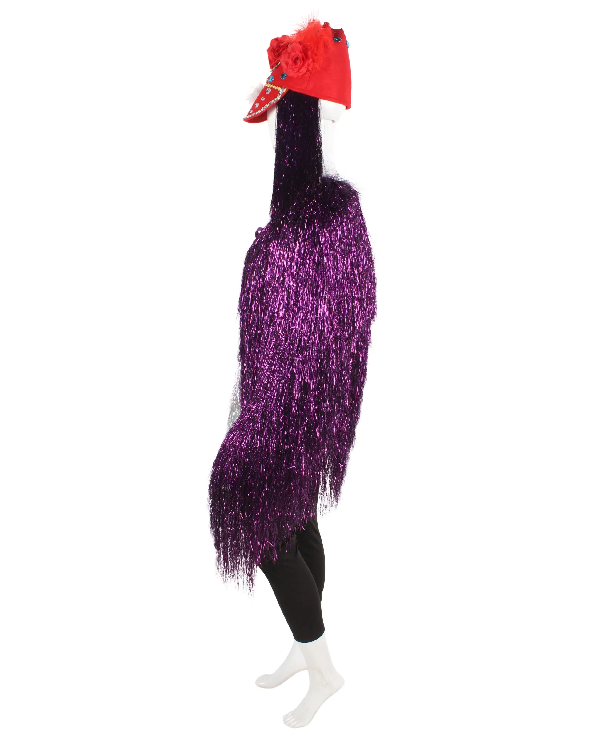 Pryzm All the Rave Tinsel Costume - Unisex Tinsel Jacket and Headpiece Multiple Color Option