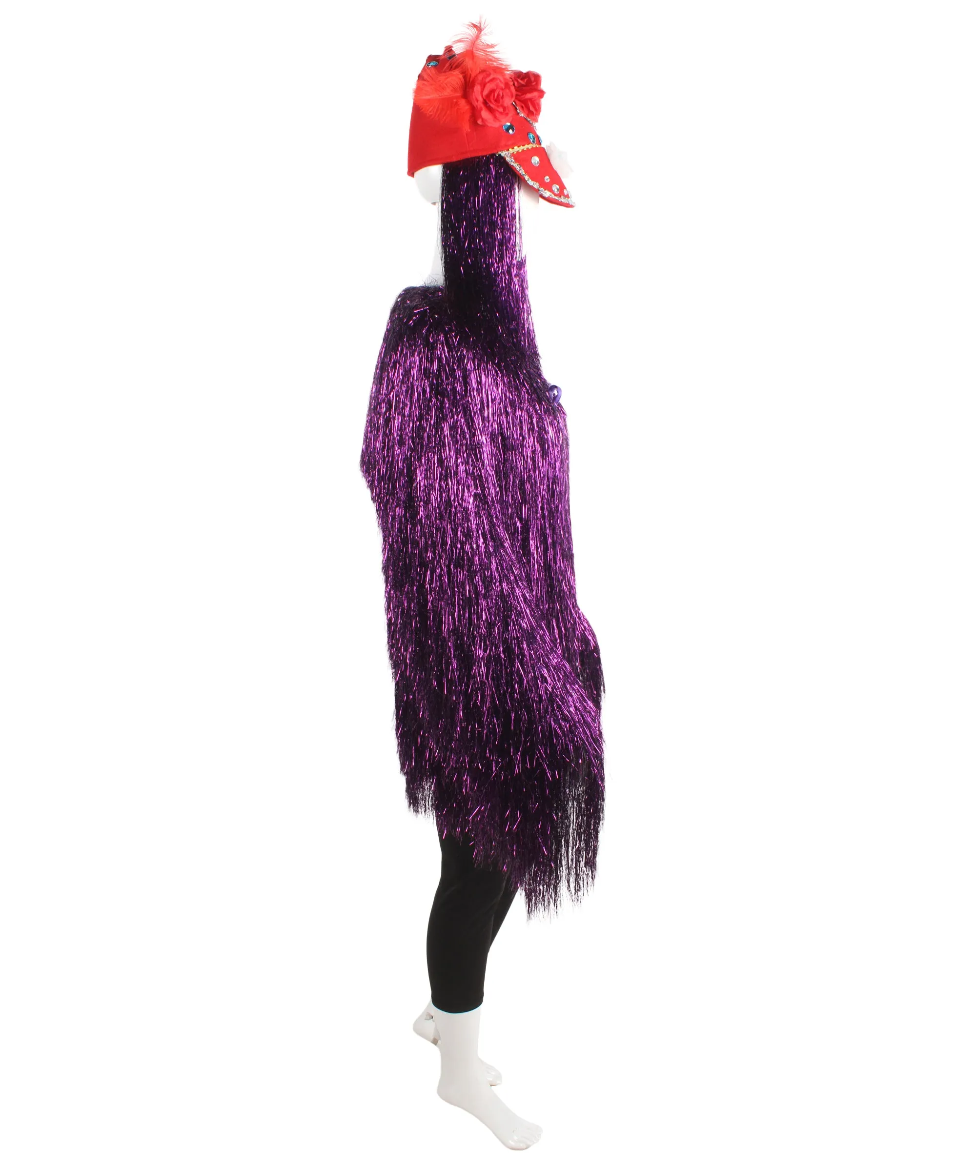 Pryzm All the Rave Tinsel Costume - Unisex Tinsel Jacket and Headpiece Multiple Color Option