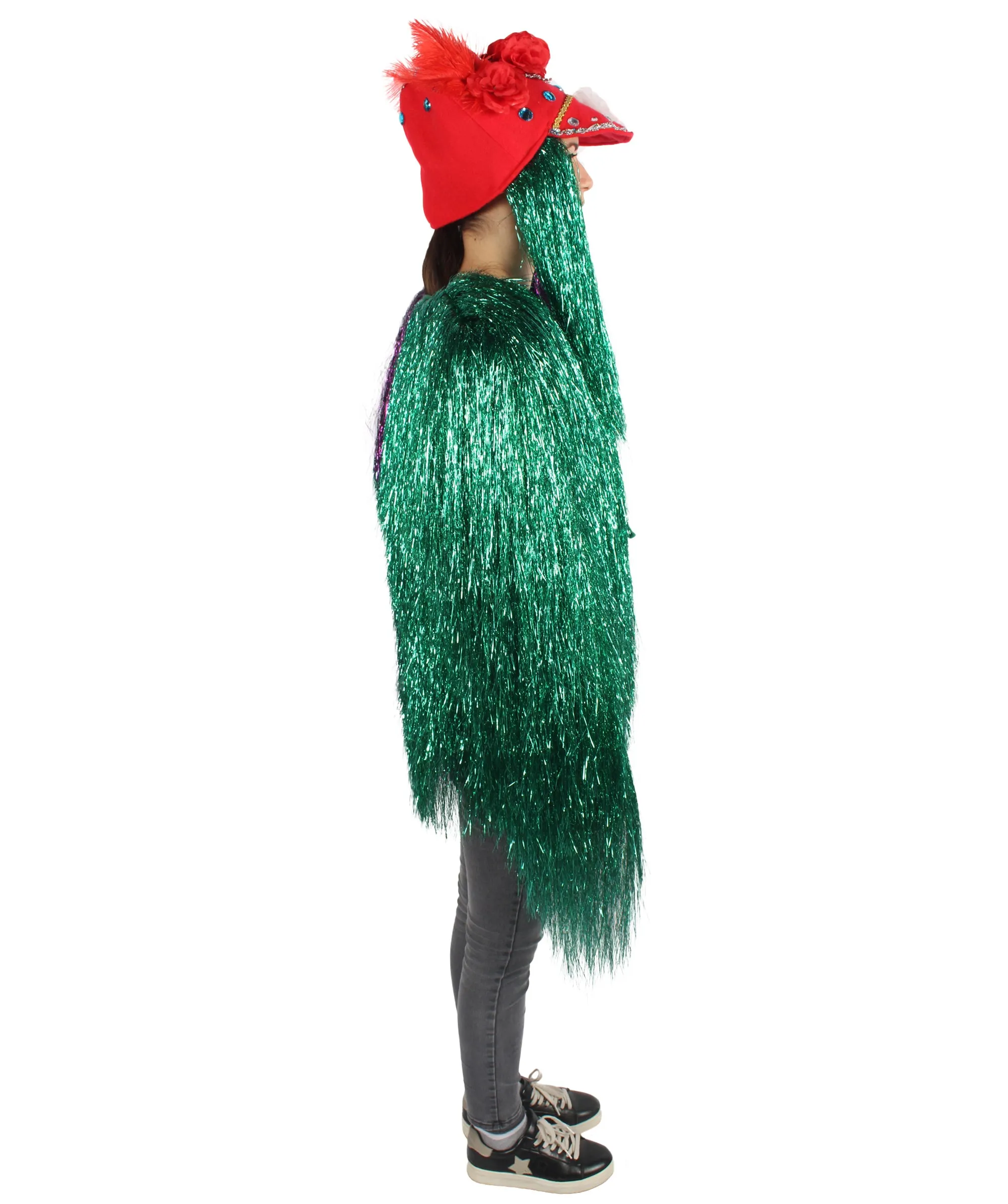 Pryzm All the Rave Tinsel Costume - Unisex Tinsel Jacket and Headpiece Multiple Color Option